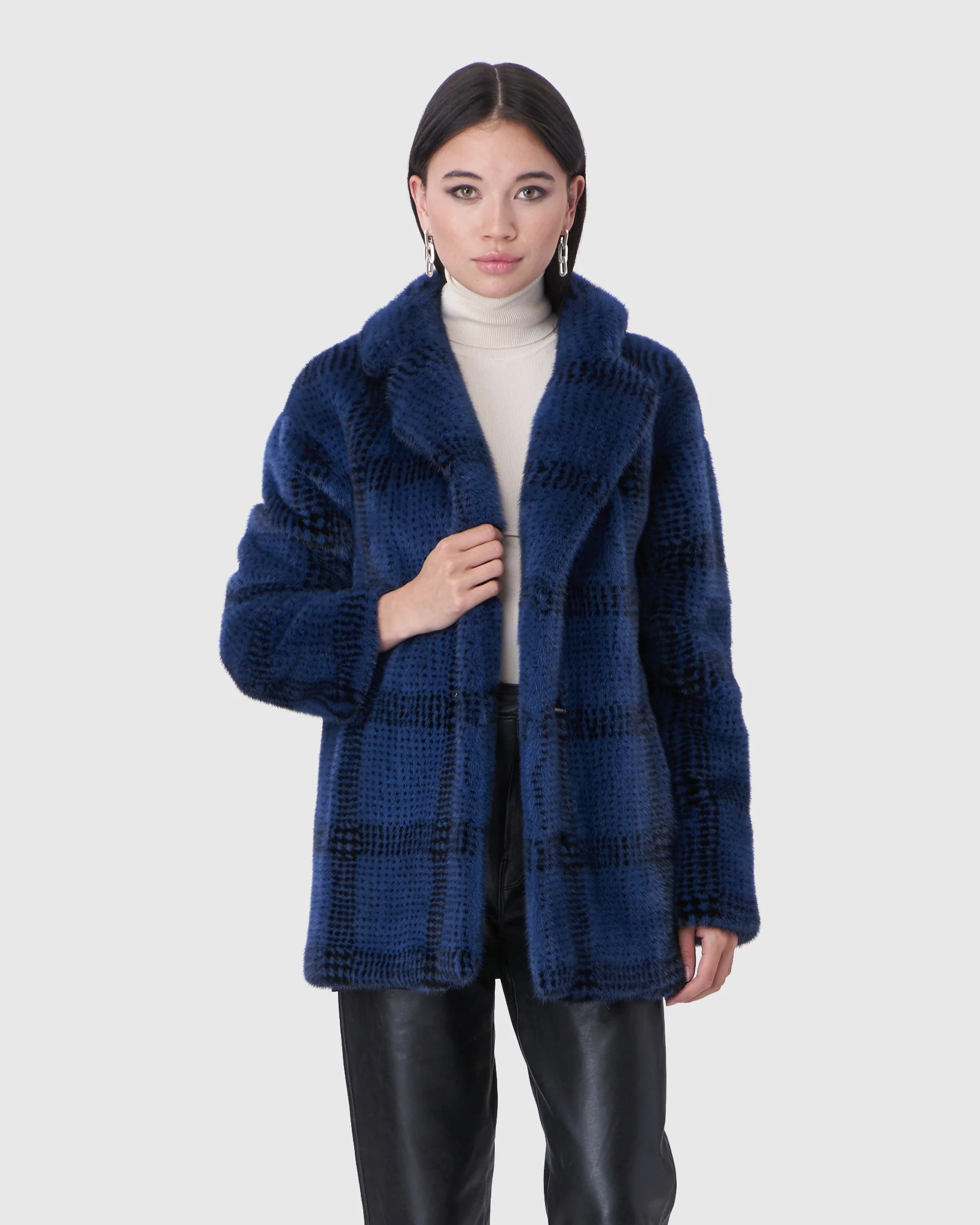 Mink Jacket With Notch Collar