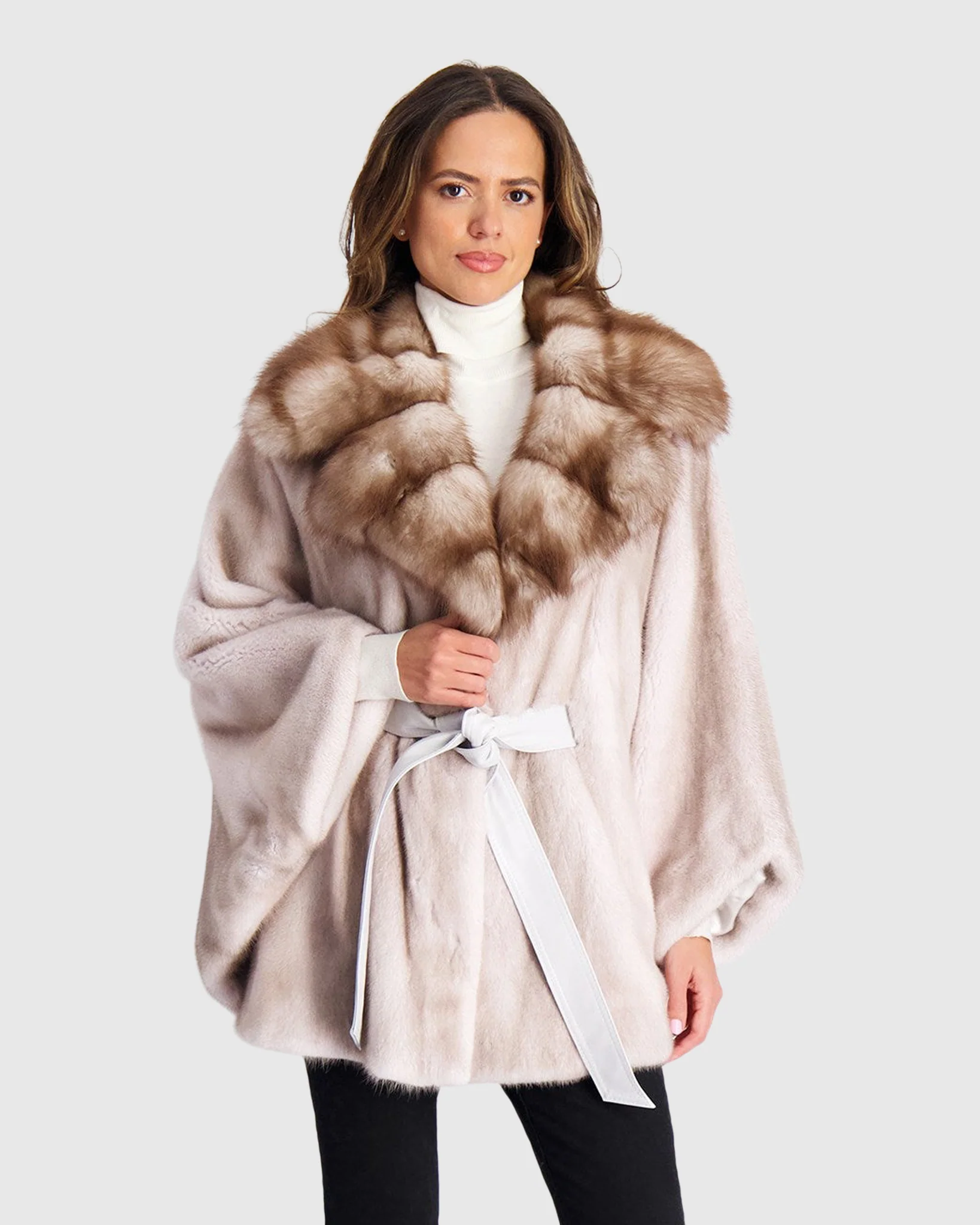 MINK JACKET WITH STONE MARTEN COLLAR - Image 11