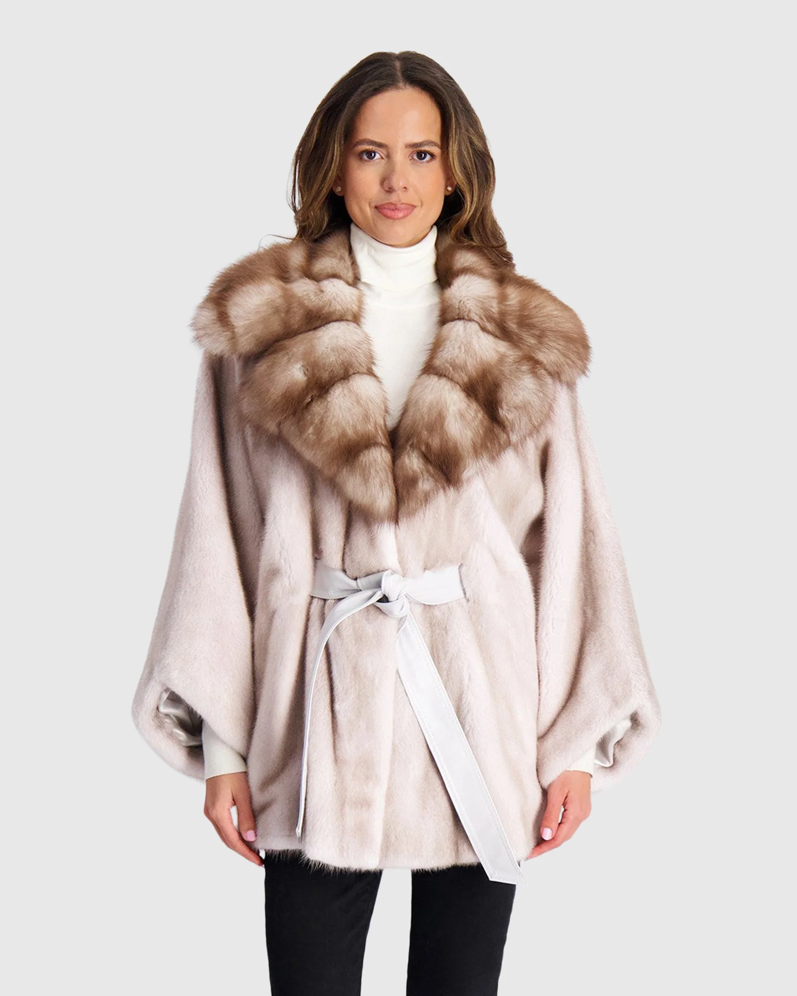 MINK JACKET WITH STONE MARTEN COLLAR - Image 12