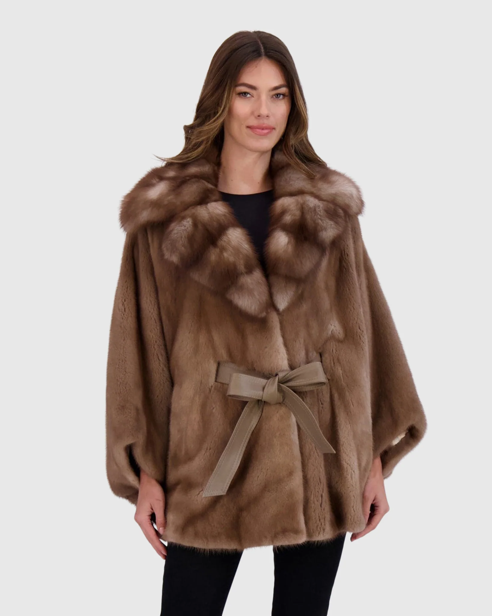 MINK JACKET WITH STONE MARTEN COLLAR - Image 7