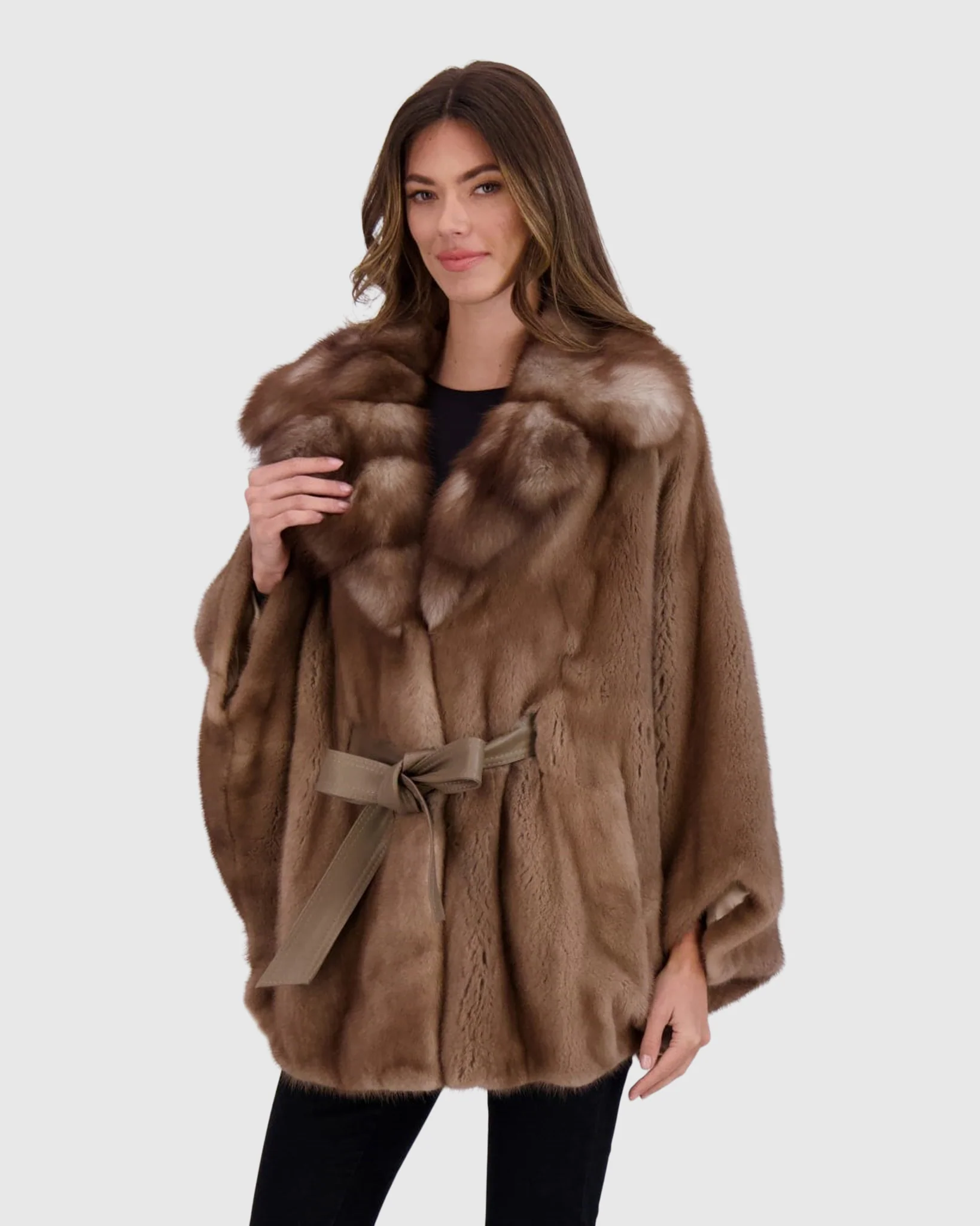 MINK JACKET WITH STONE MARTEN COLLAR - Image 8