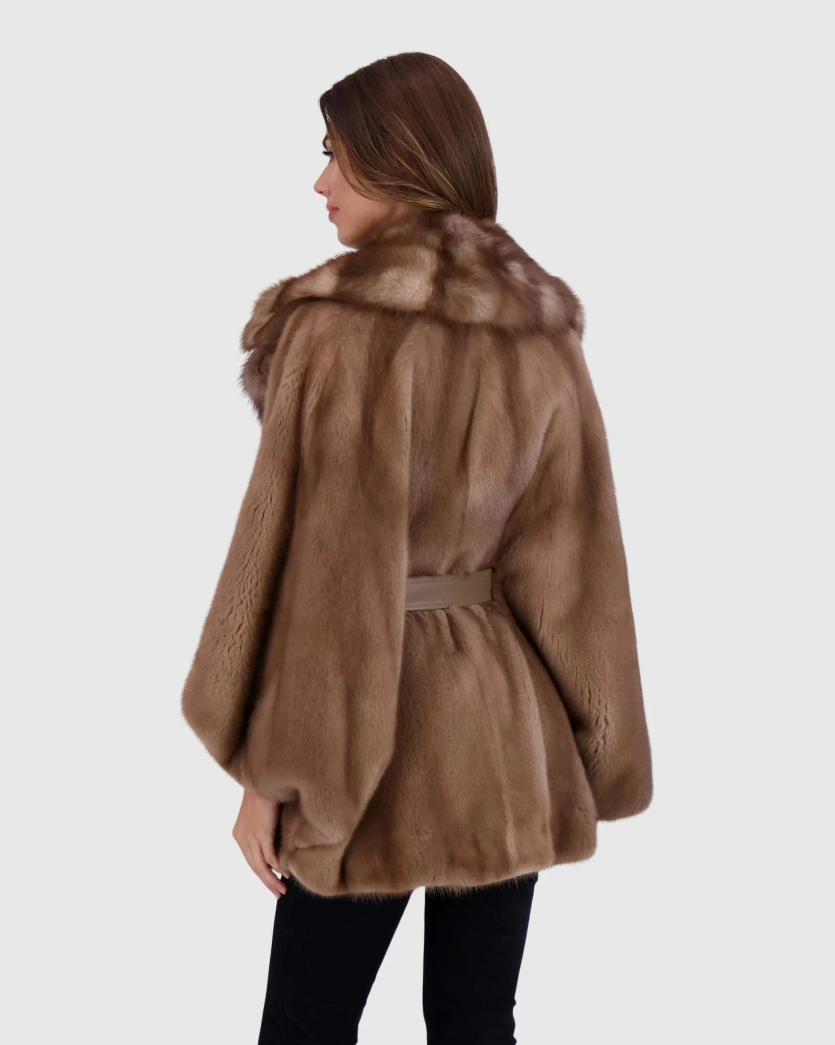 MINK JACKET WITH STONE MARTEN COLLAR - Image 9