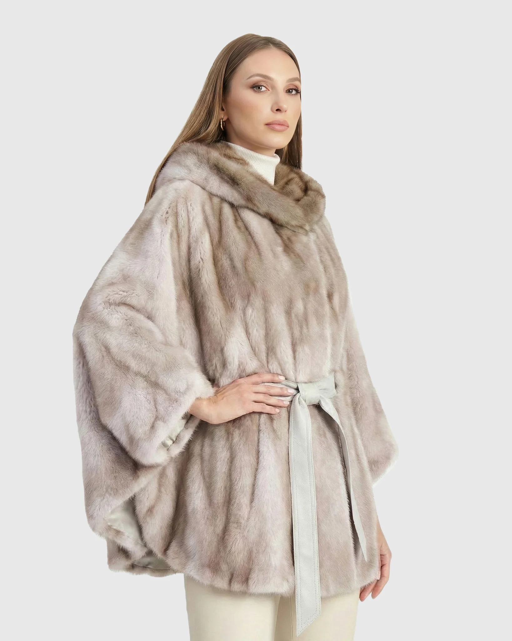 MINK JACKET WITH STONE MARTEN HOOD TRIM - Image 6