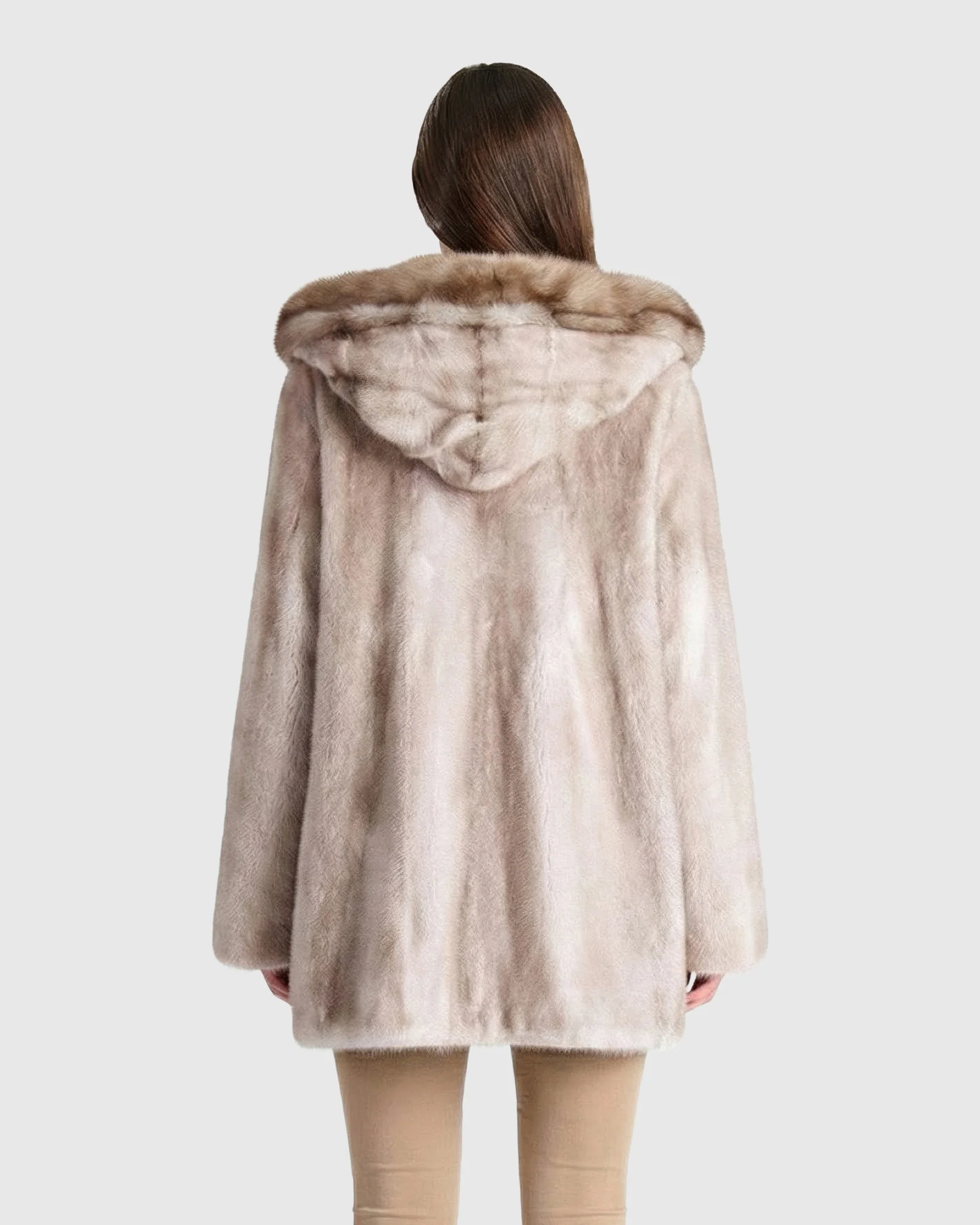 MINK JACKET WITH STONE MARTEN HOOD TRIM - Image 7