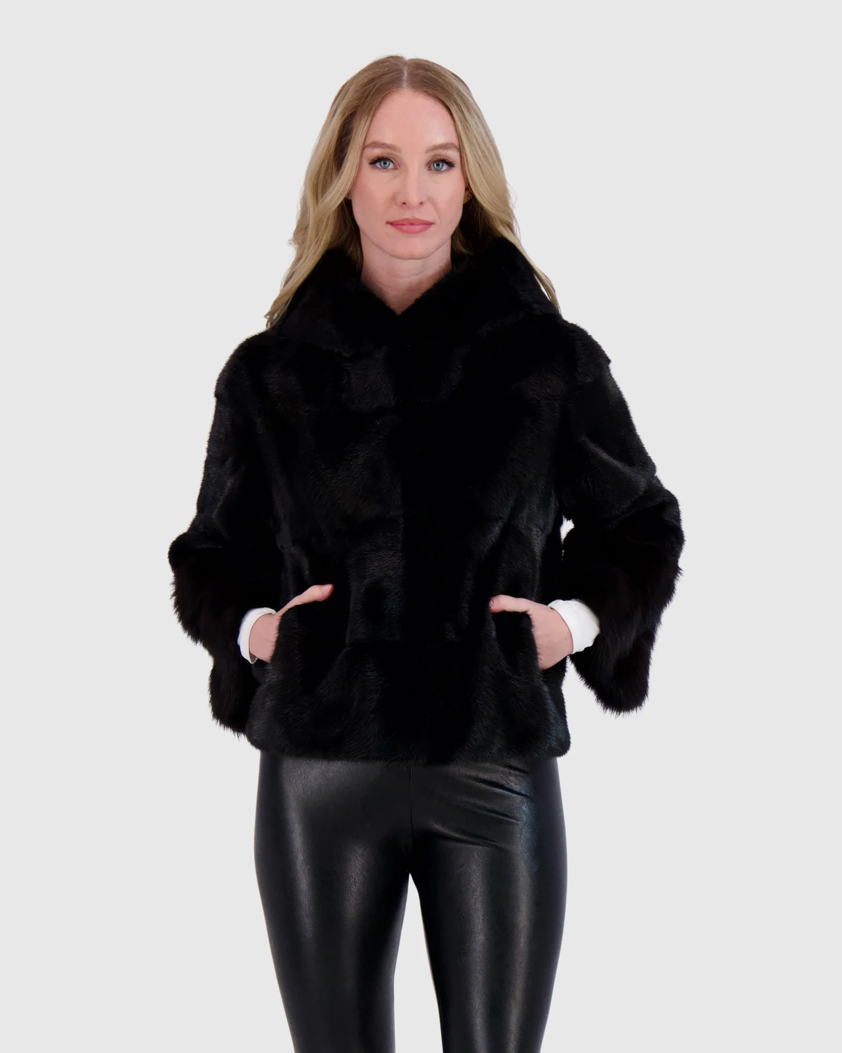 MINK PARKA WITH STONE MARTEN CUFFS - Image 12