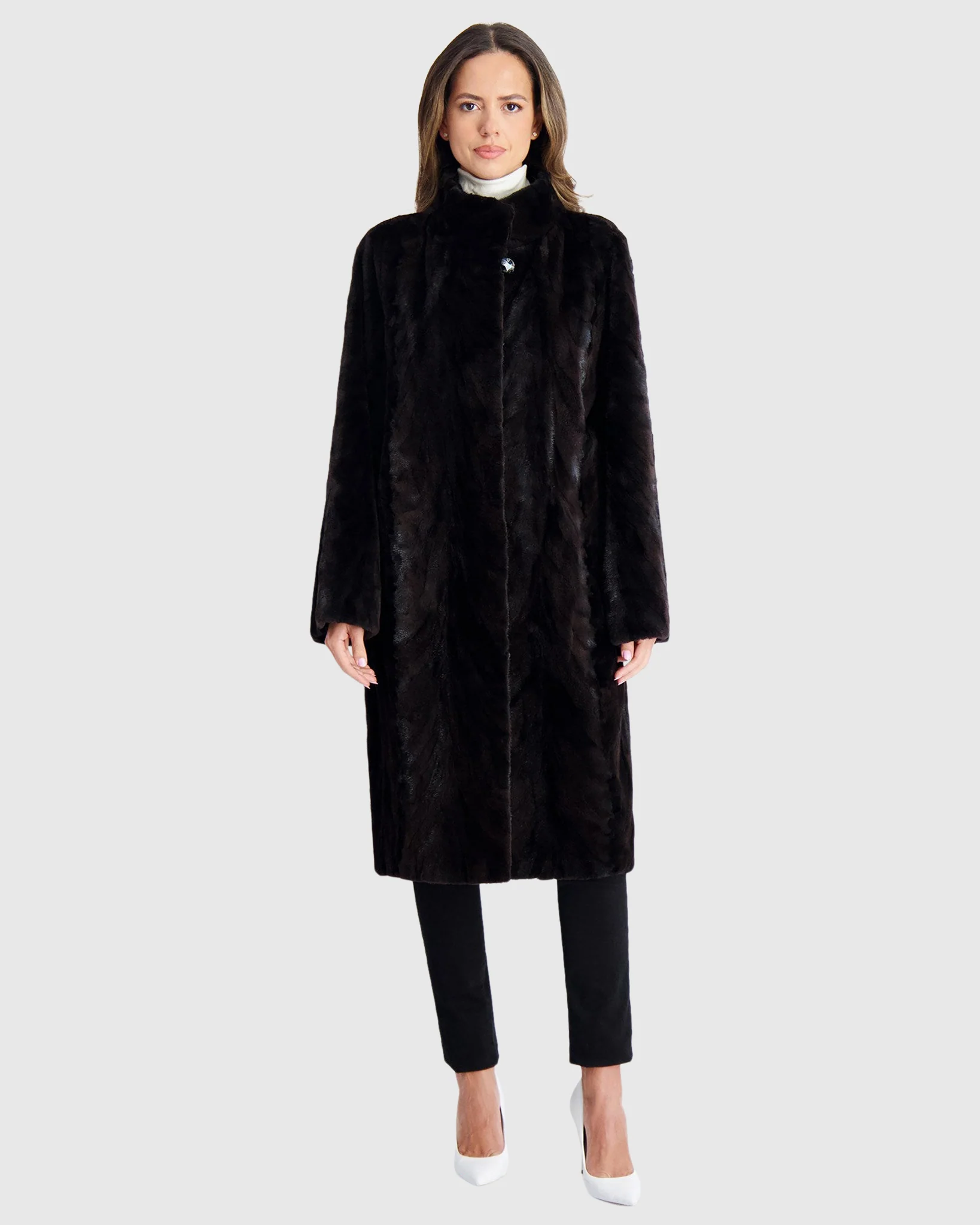 MINK SECTIONS SHORT COAT