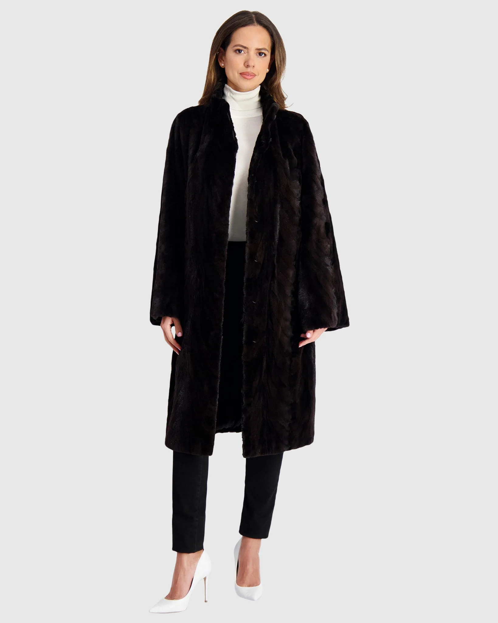 MINK SECTIONS SHORT COAT - Image 3