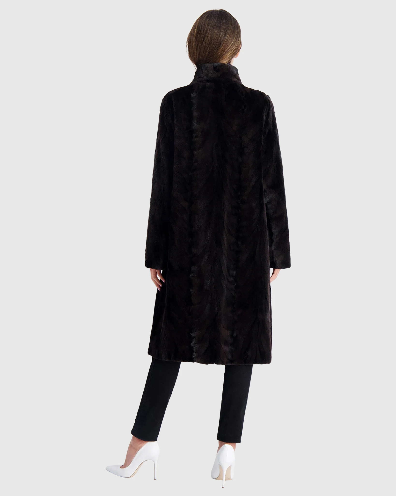 MINK SECTIONS SHORT COAT - Image 4
