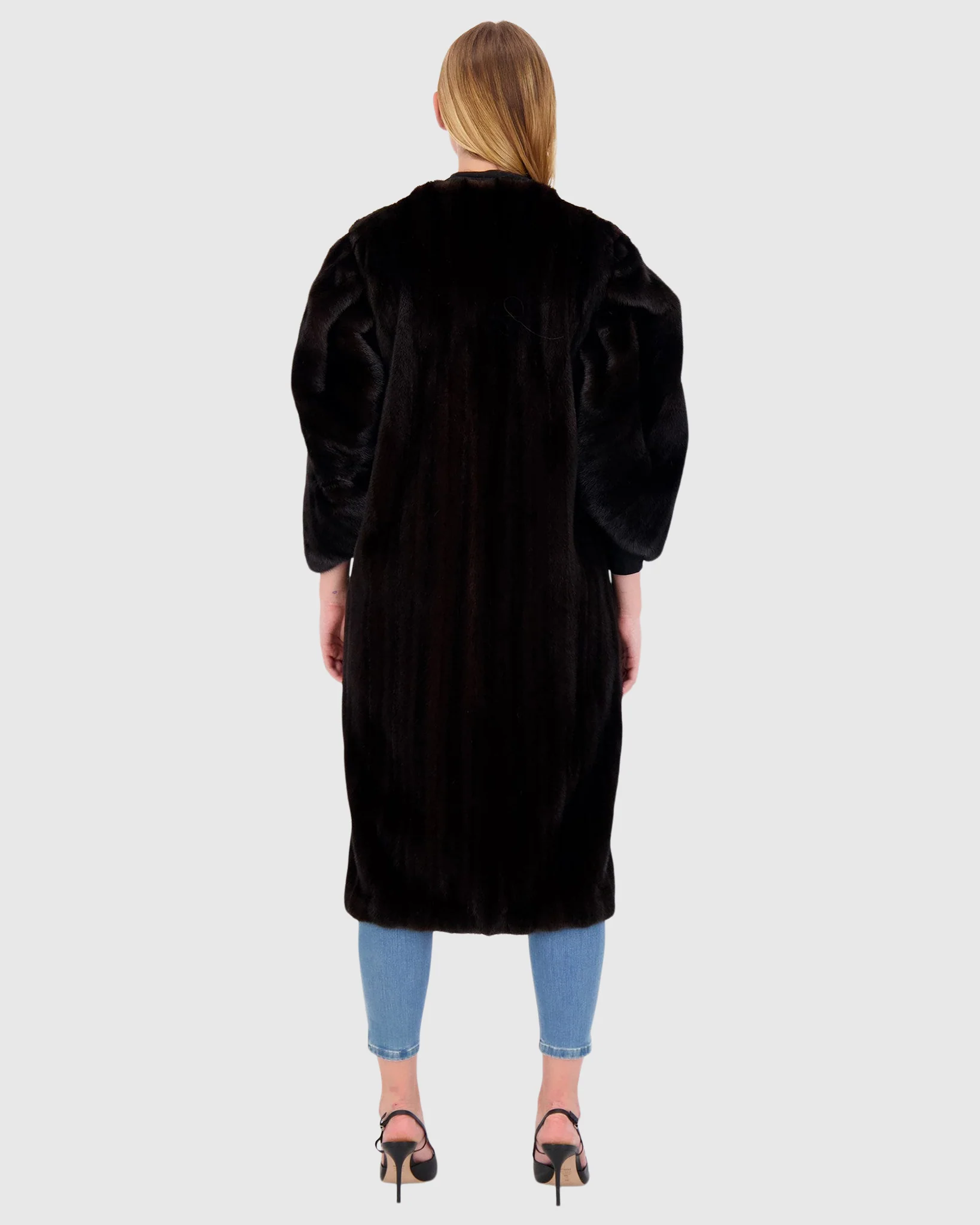 MINK SHORT COAT WITH CAPE TOP - Image 4