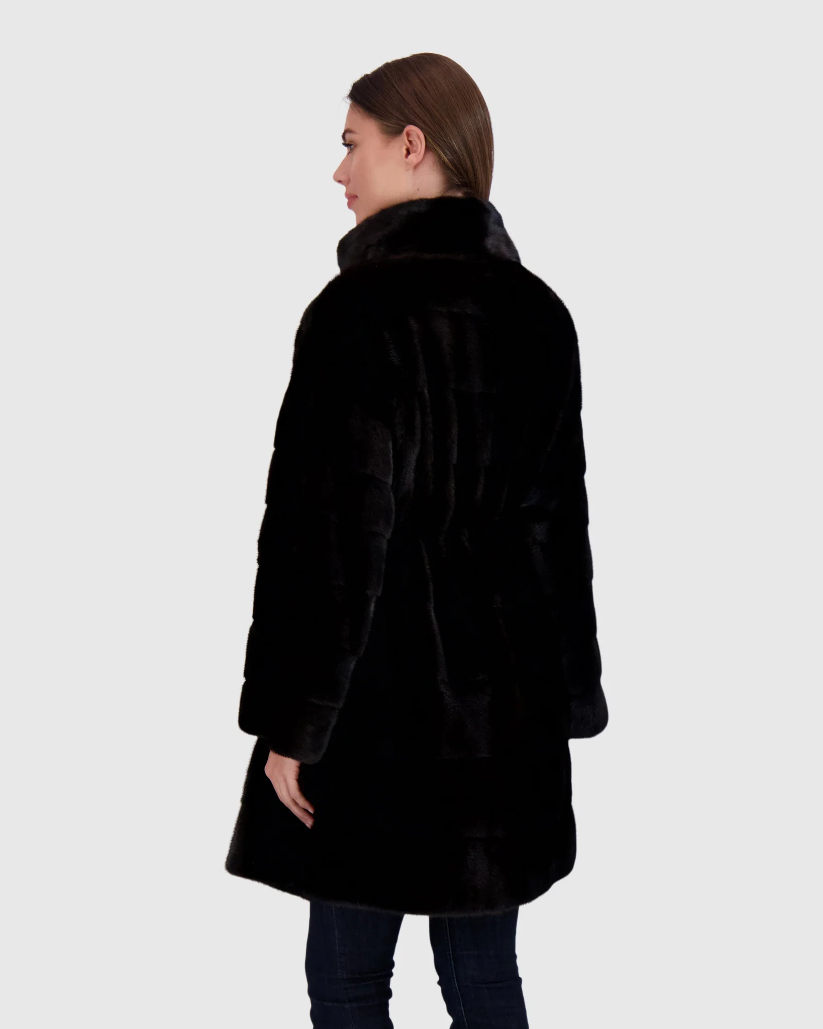 MINK STROLLER WITH LEATHER BELT - Image 7