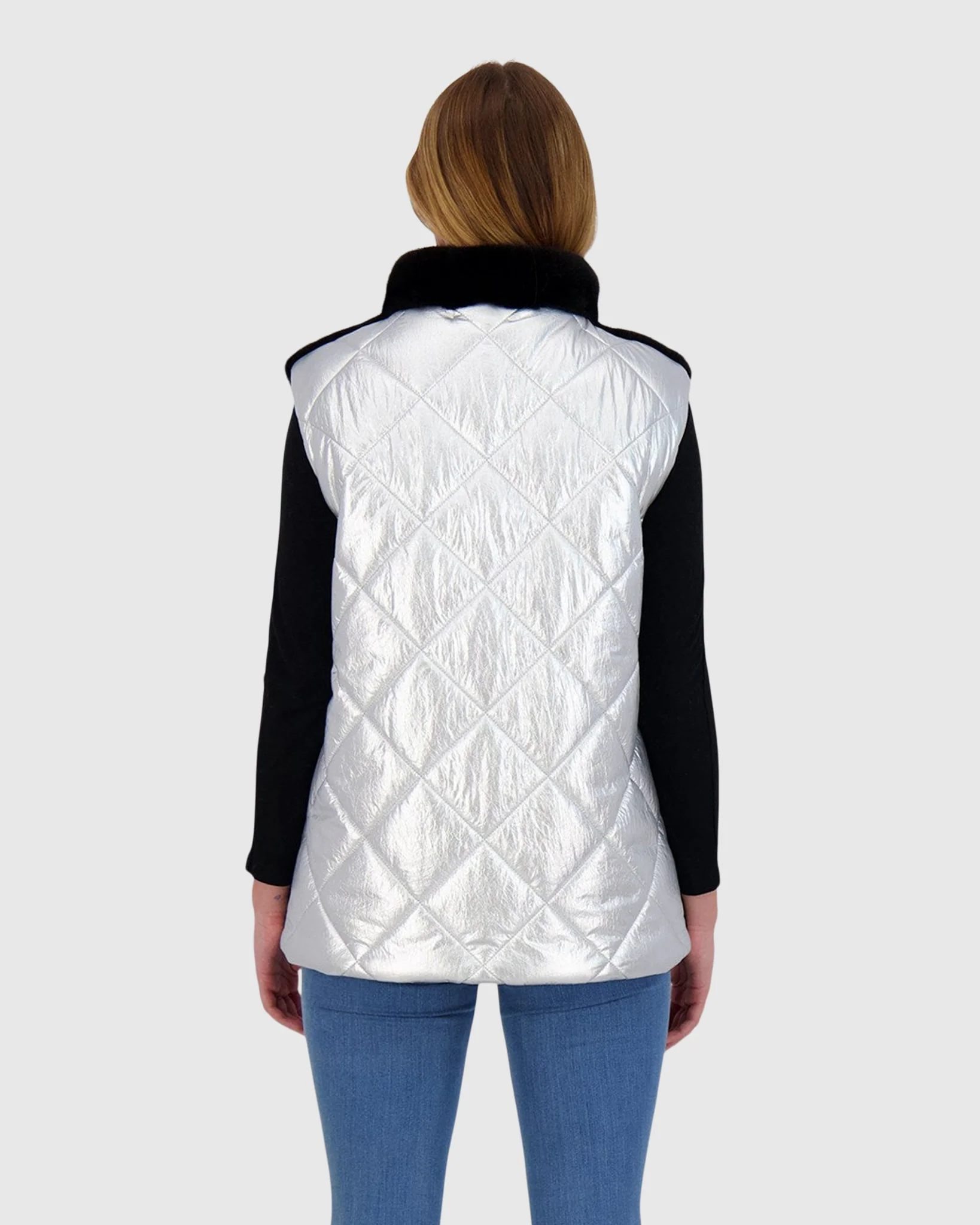 MINK VEST WITH LAMB TRIM - Image 4