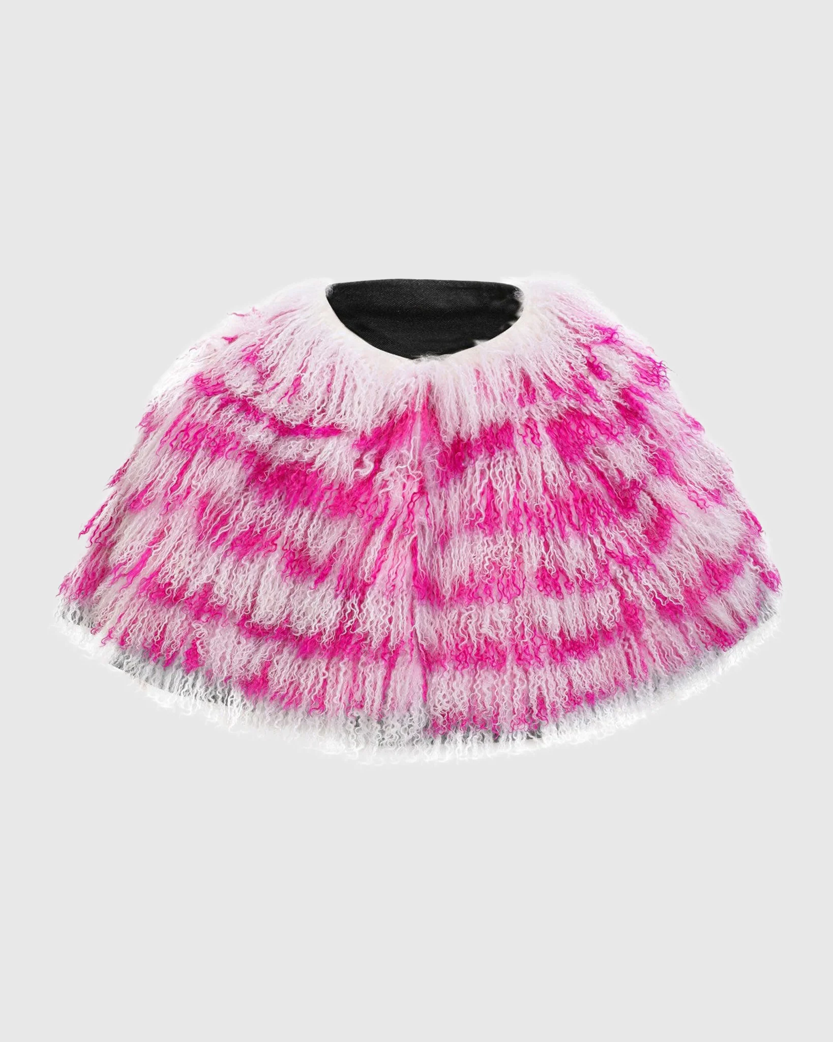 Mongolian (tg) Shearling Lamb Stole Reversible To Loro Piana Cashmere And Wool - Image 16