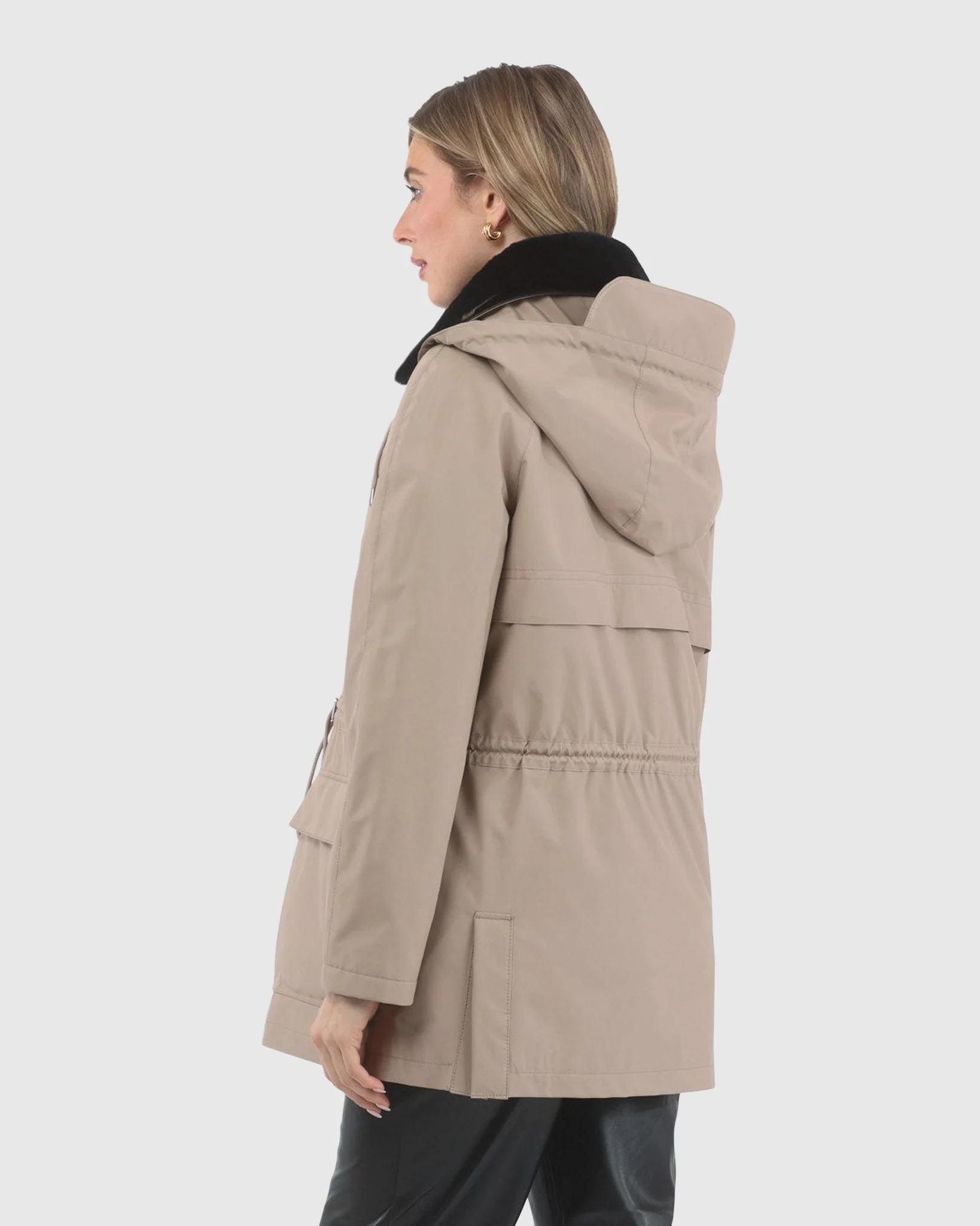 PARKA WITH DETACHABLE HOOD AND SELECT SHEARLING LAMB COLLAR, REMOVABLE VEST (2 PCS) - Image 10