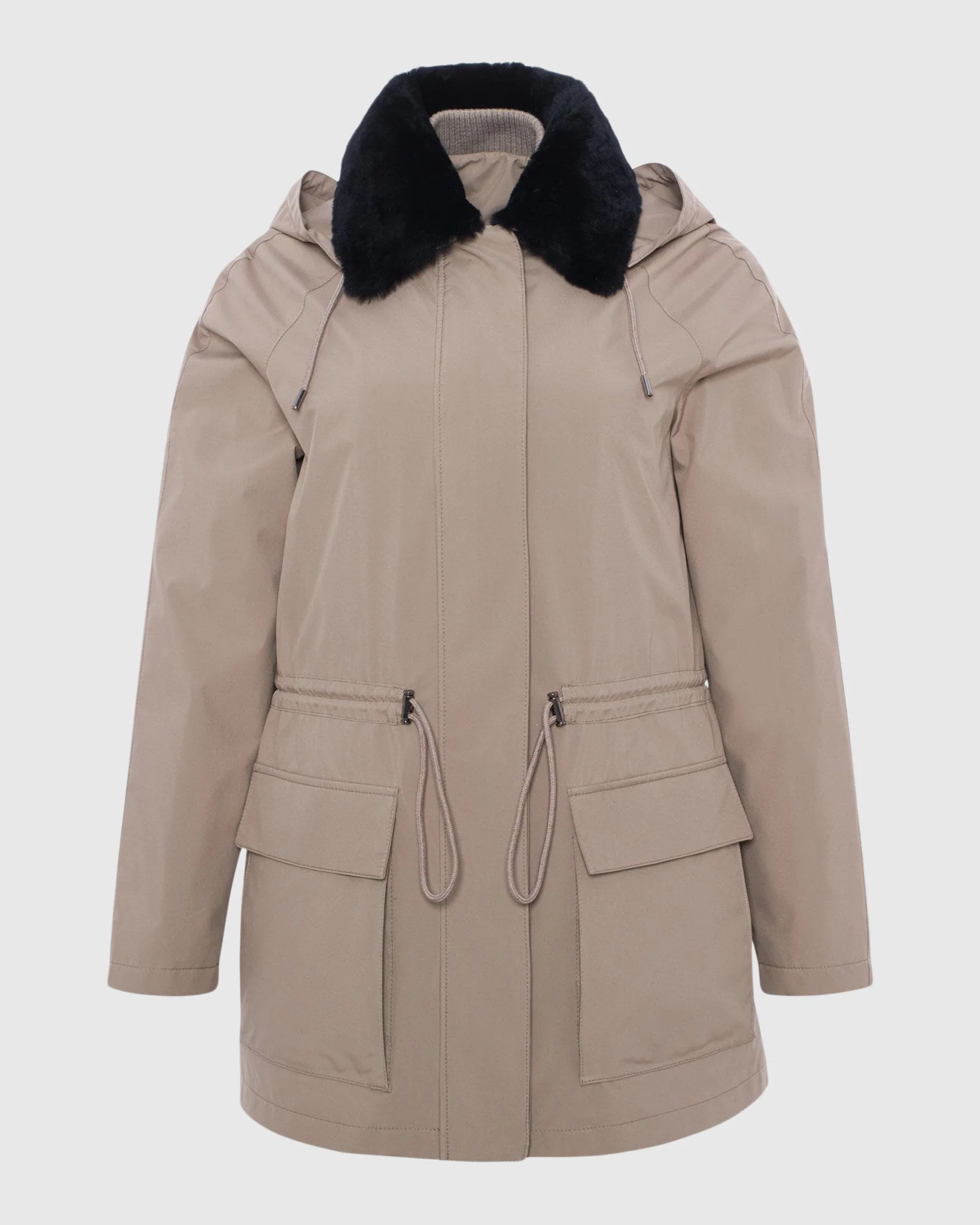 PARKA WITH DETACHABLE HOOD AND SELECT SHEARLING LAMB COLLAR, REMOVABLE VEST (2 PCS) - Image 12