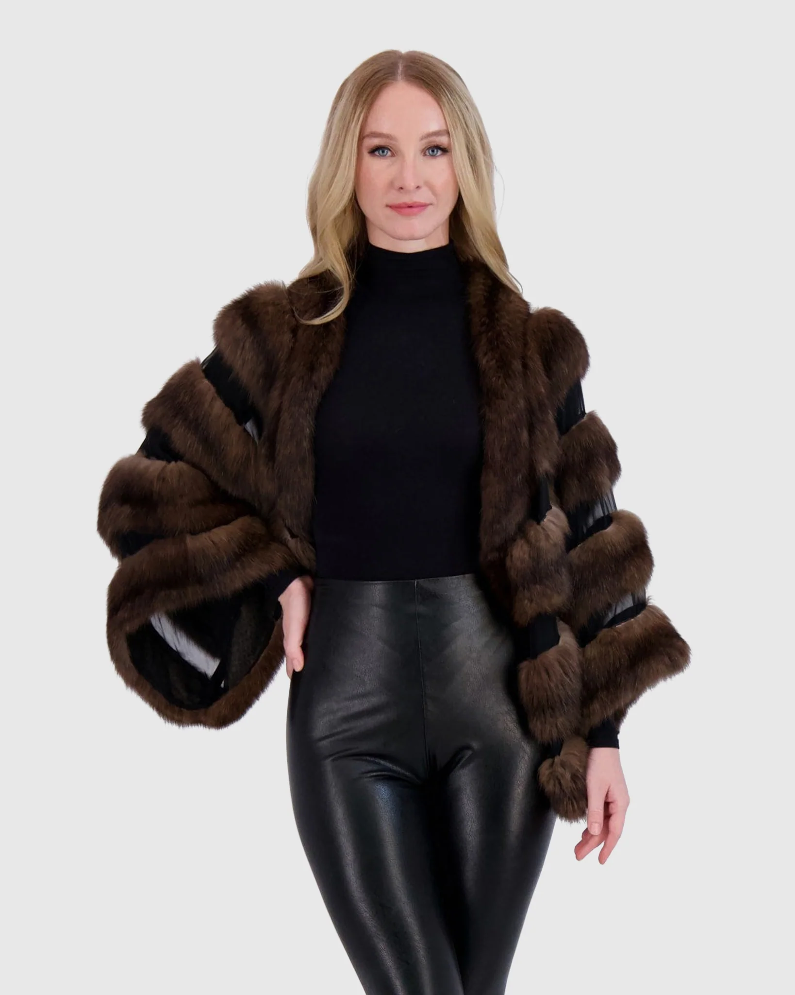 PERFORATED SABLE BOLERO - Image 3