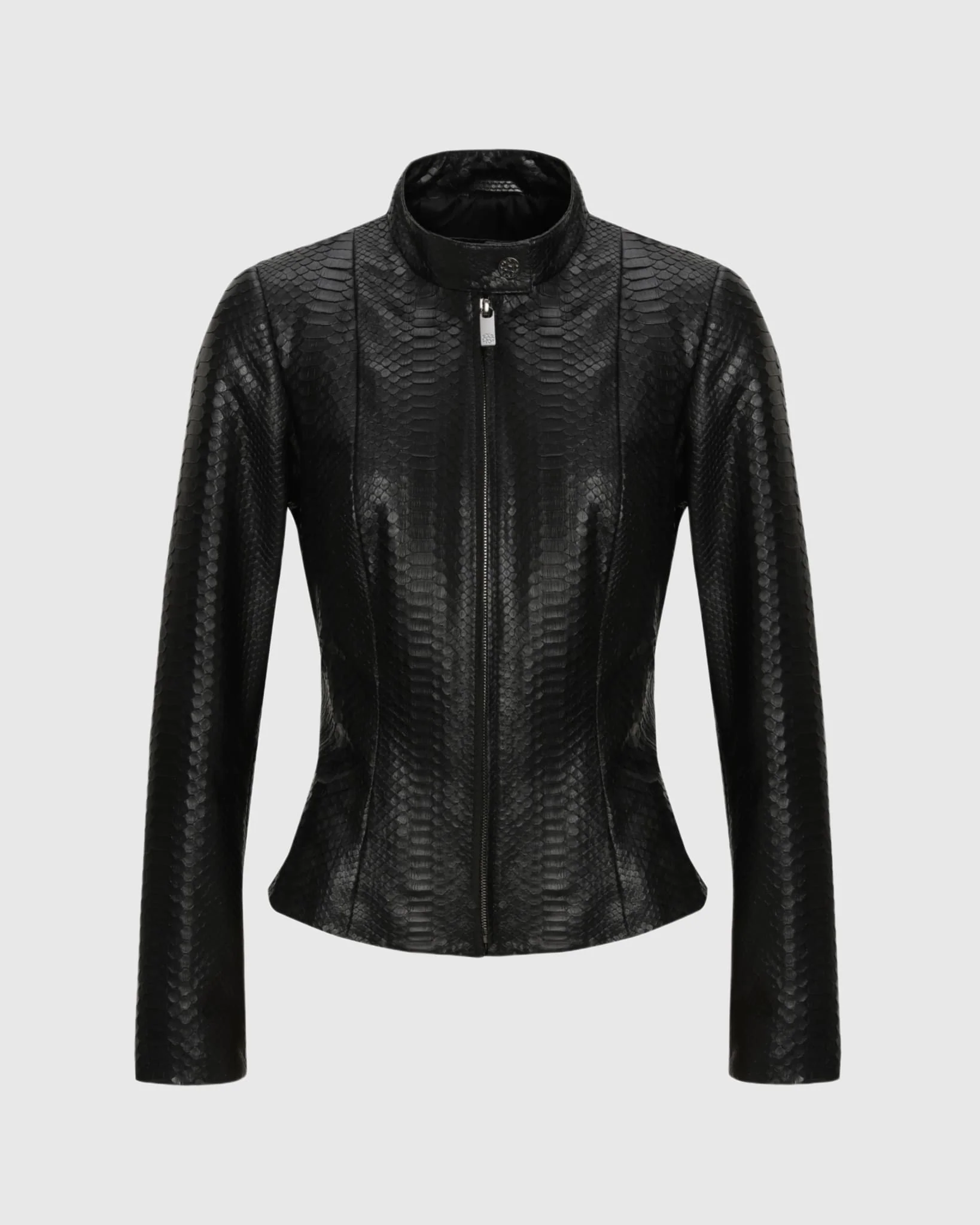 Python Leather Zip Jacket - Image 10