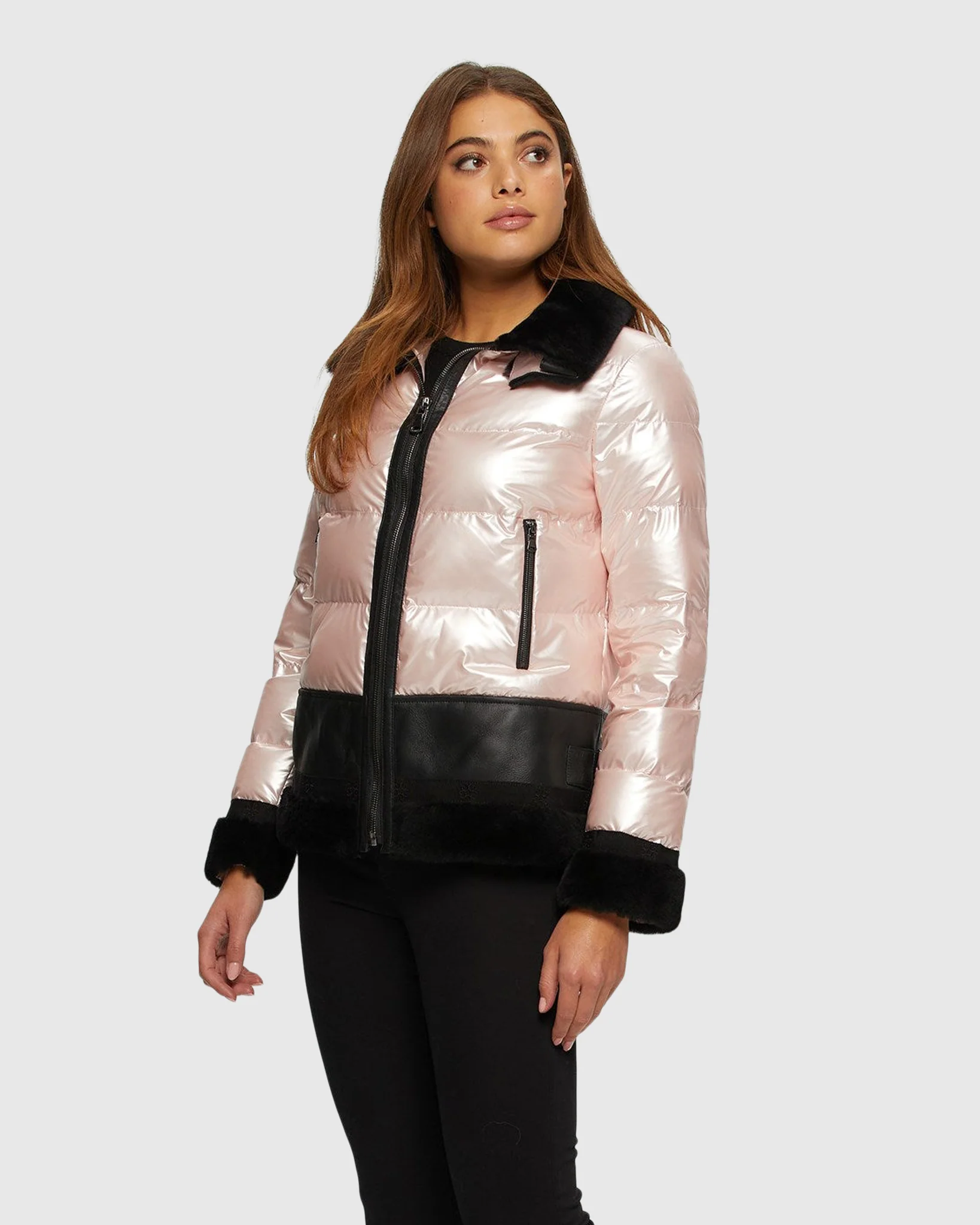QUILTED JACKET WITH MERINO SHEARLING LAMB TRIM - Image 10