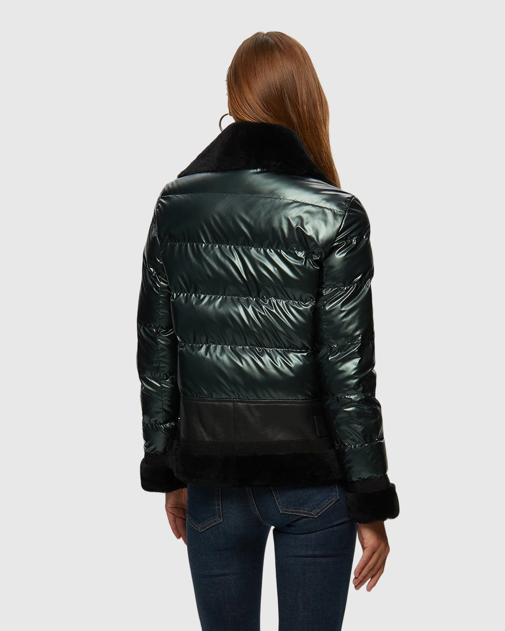 QUILTED JACKET WITH MERINO SHEARLING LAMB TRIM - Image 14