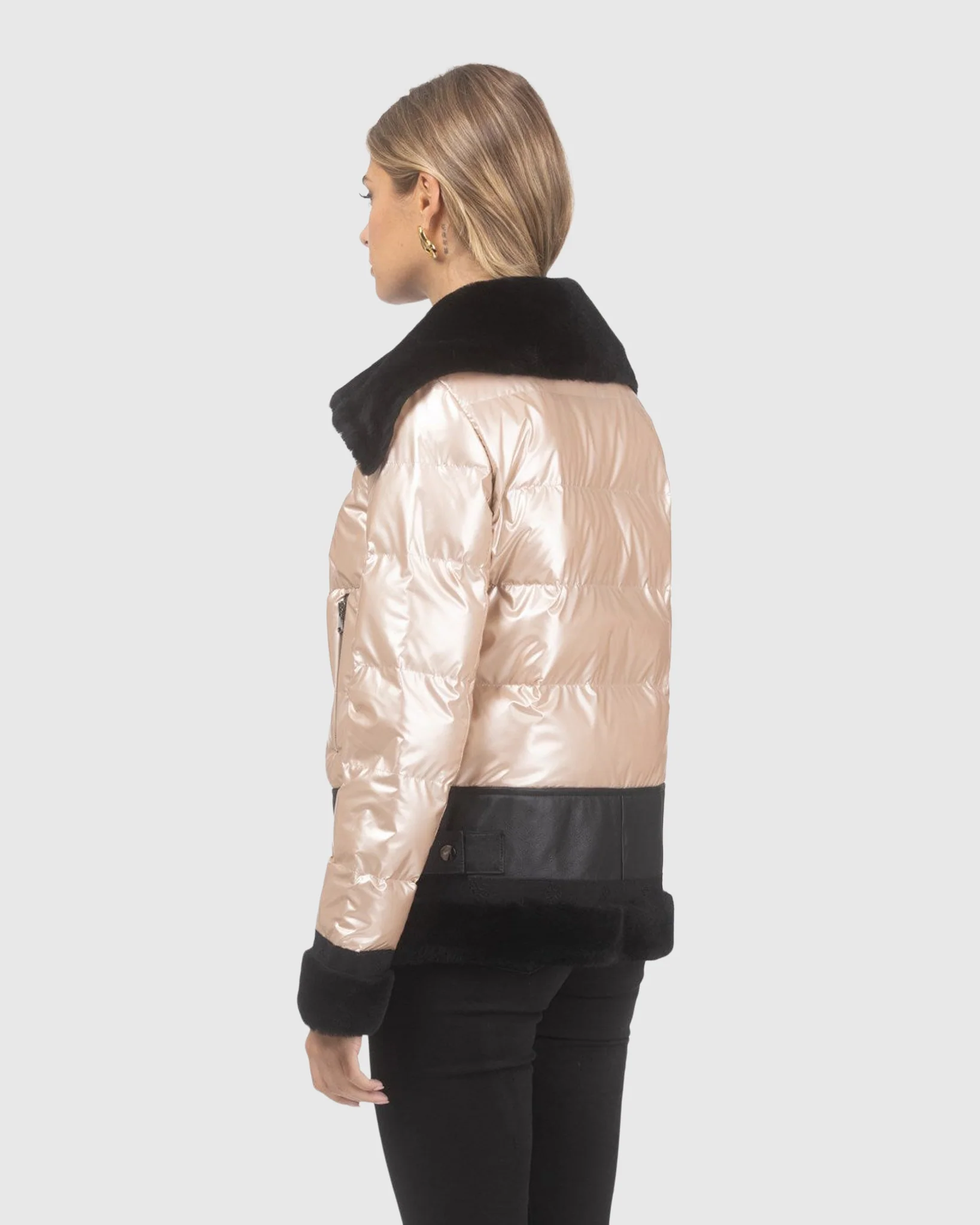 QUILTED JACKET WITH MERINO SHEARLING LAMB TRIM - Image 7
