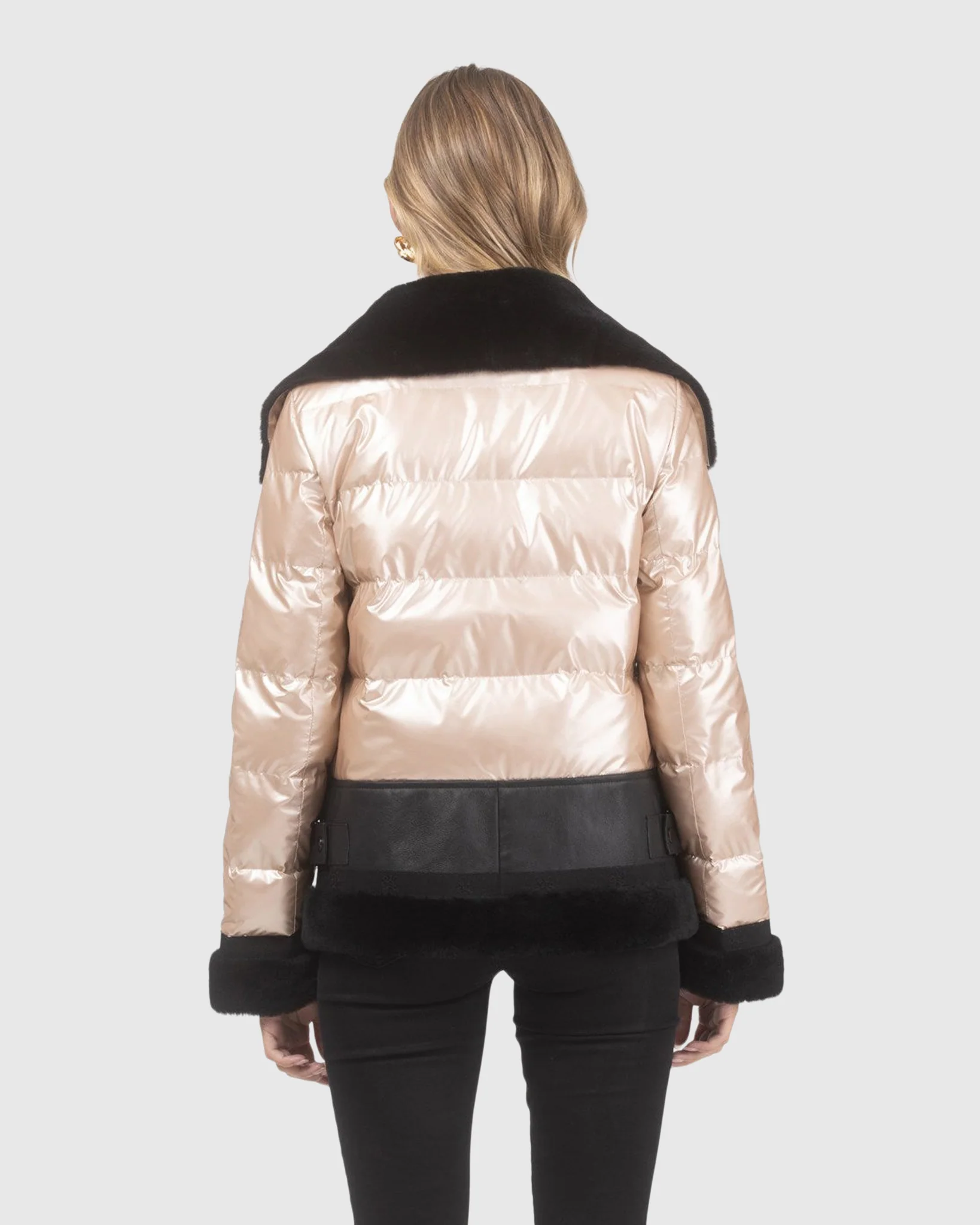 QUILTED JACKET WITH MERINO SHEARLING LAMB TRIM - Image 8
