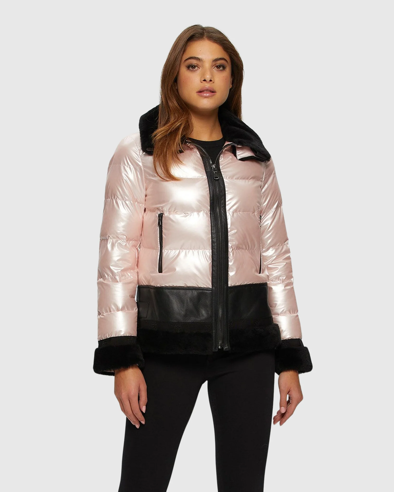 QUILTED JACKET WITH MERINO SHEARLING LAMB TRIM - Image 9