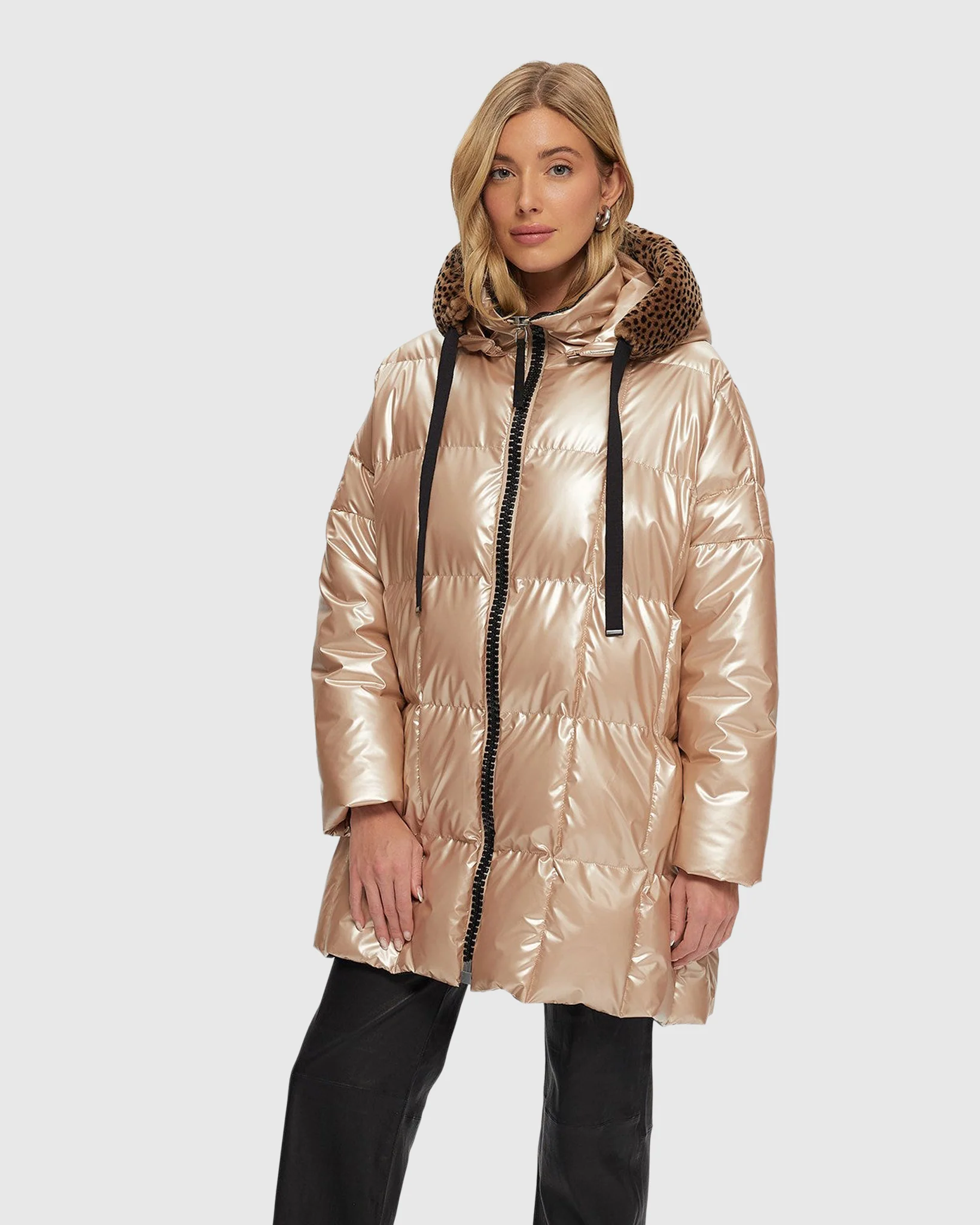 Quilted Parka With Select Shearling Lamb Hood Trim - Image 3