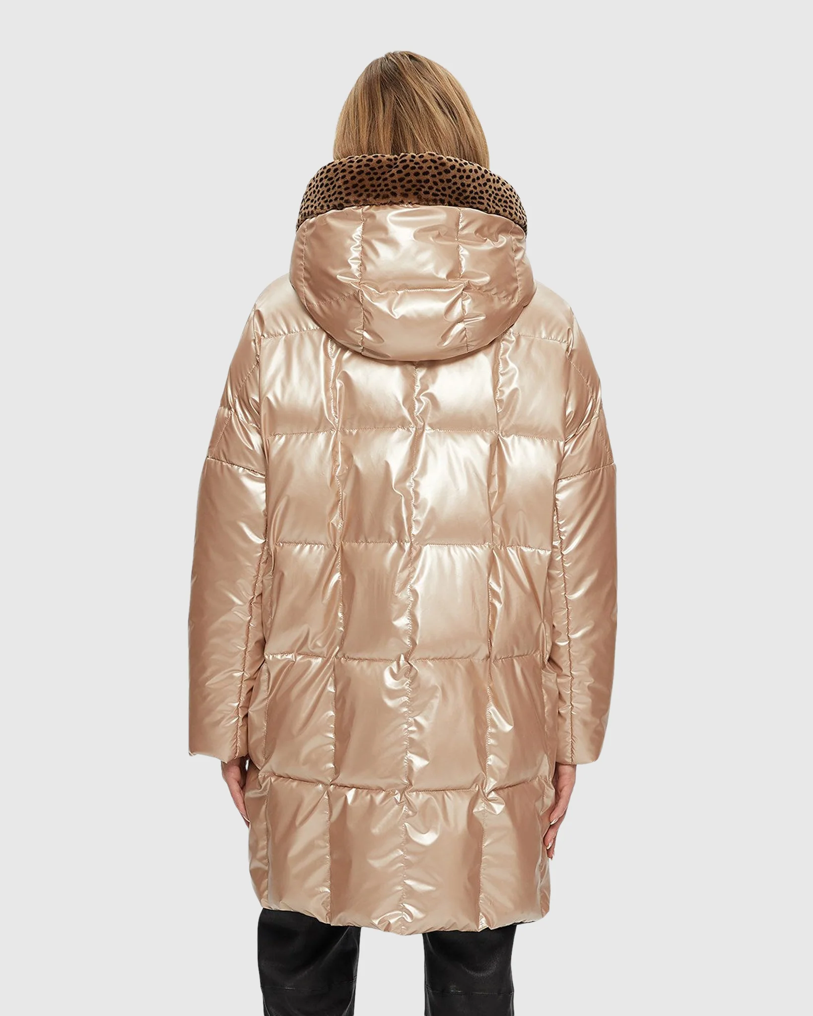 Quilted Parka With Select Shearling Lamb Hood Trim - Image 4