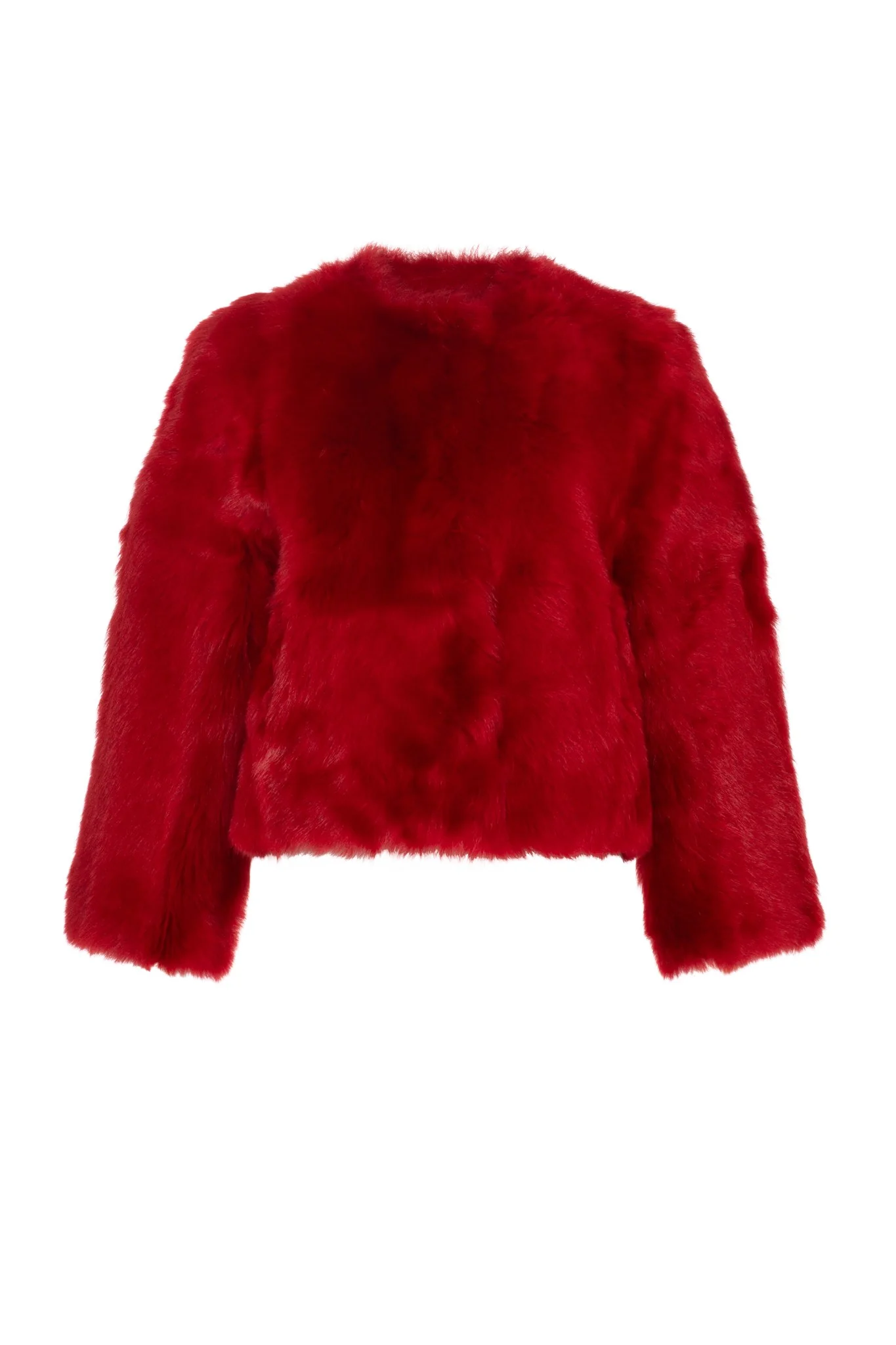 Reversible Collarless Toscana Shearling Lamb Jacket With 3/4 Sleeves - Image 26
