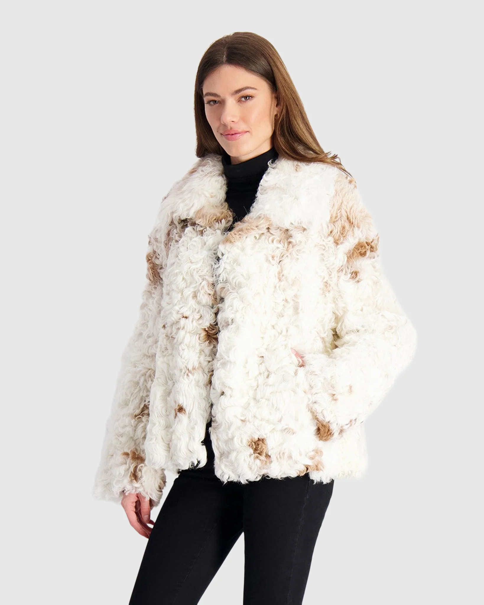 REVERSIBLE LONG HAIR SHEARLING LAMB JACKET - Image 7