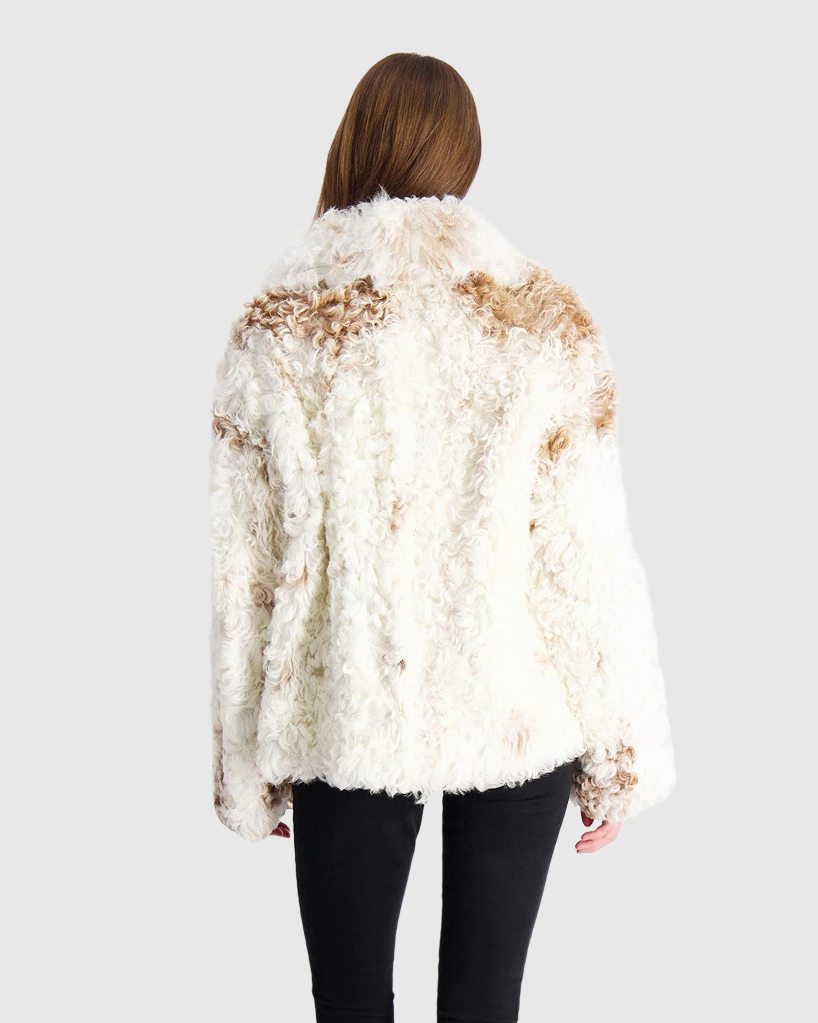 REVERSIBLE LONG HAIR SHEARLING LAMB JACKET - Image 8