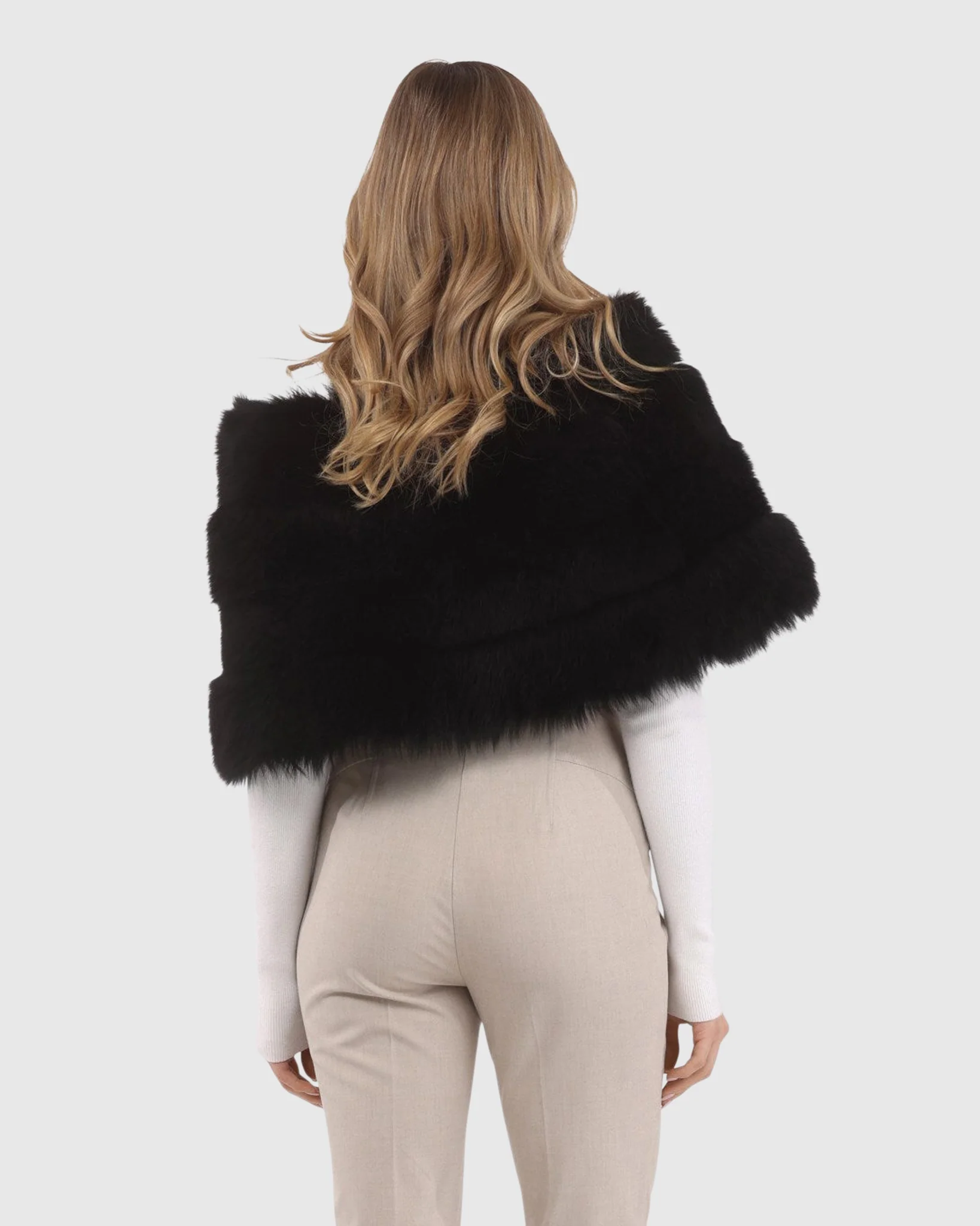 Reversible Merinillo Shearling Lamb Cape - Image 15