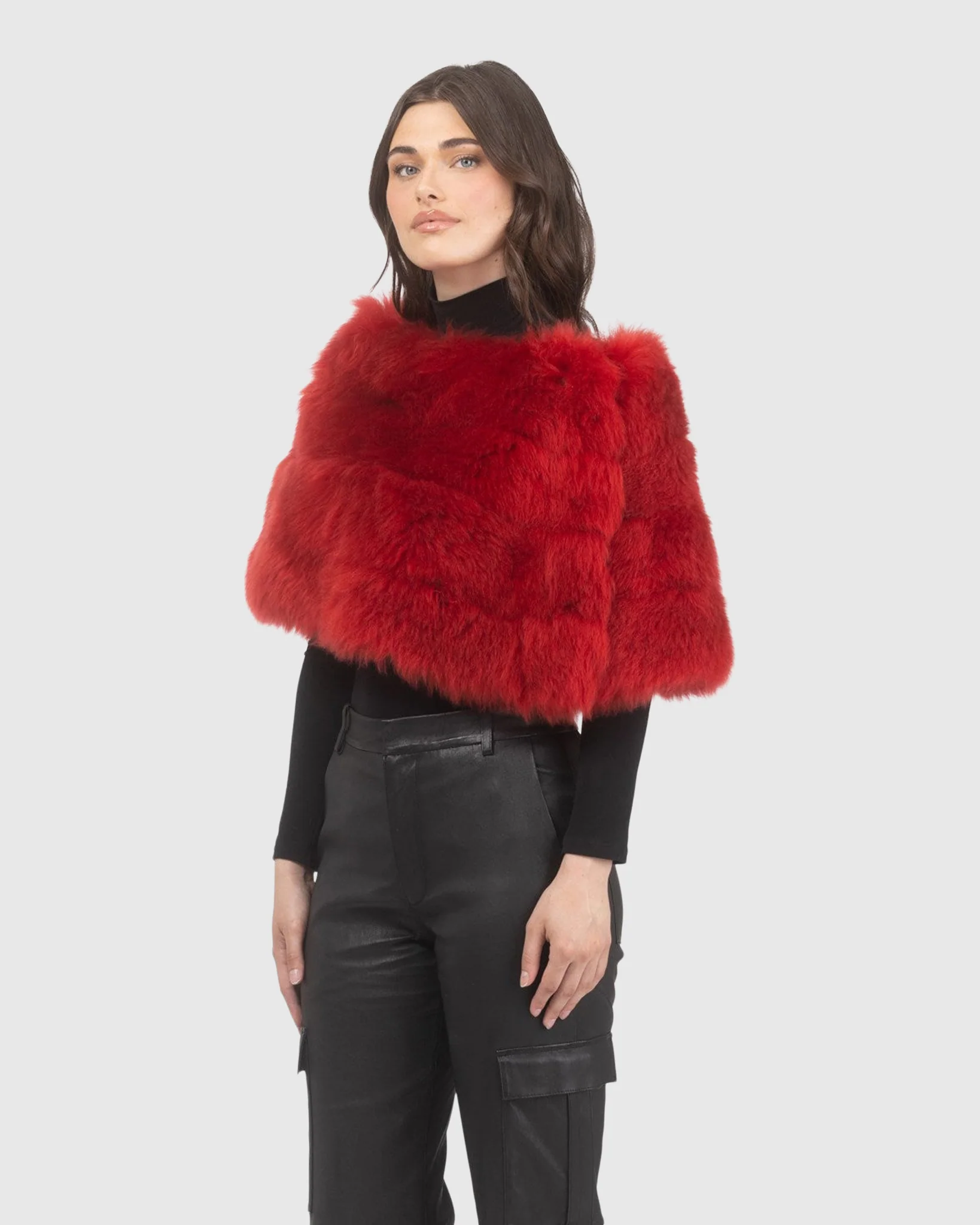 Reversible Merinillo Shearling Lamb Cape - Image 20