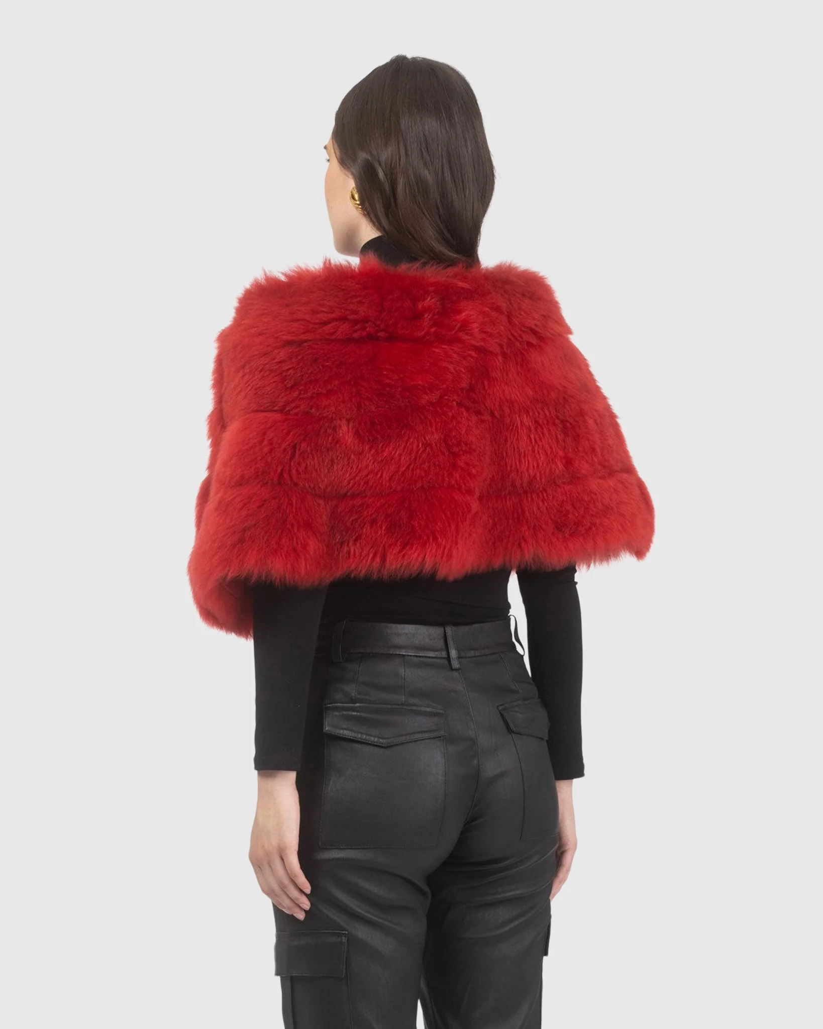 Reversible Merinillo Shearling Lamb Cape - Image 21