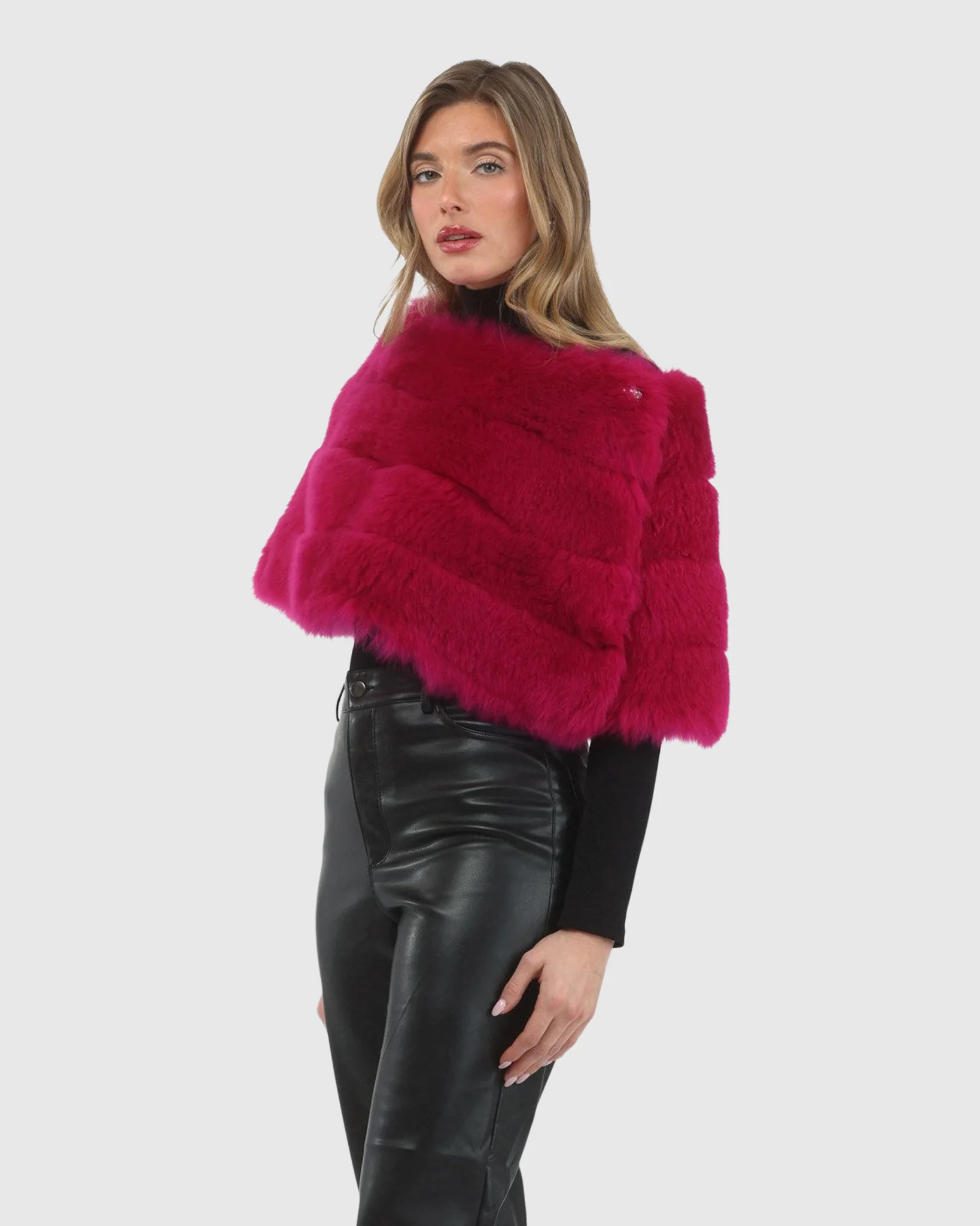Reversible Merinillo Shearling Lamb Cape - Image 24