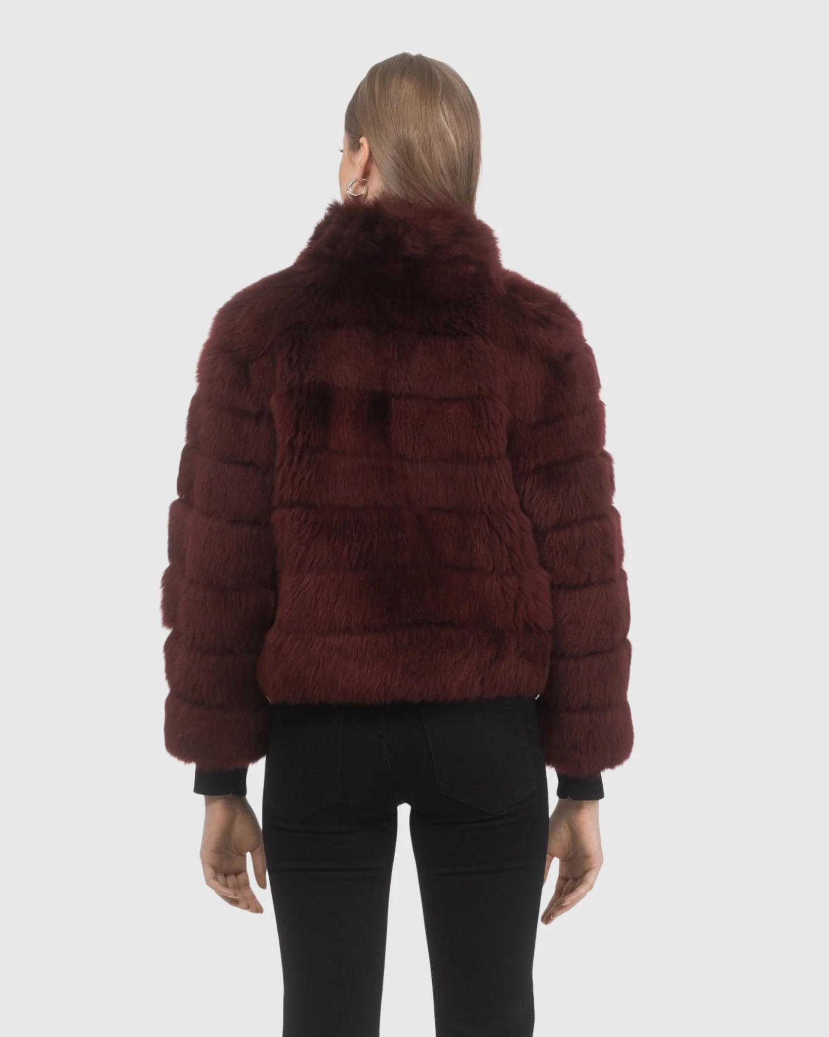 Reversible Merinillo Shearling Lamb Jacket With Cropped Sleeves - Image 12