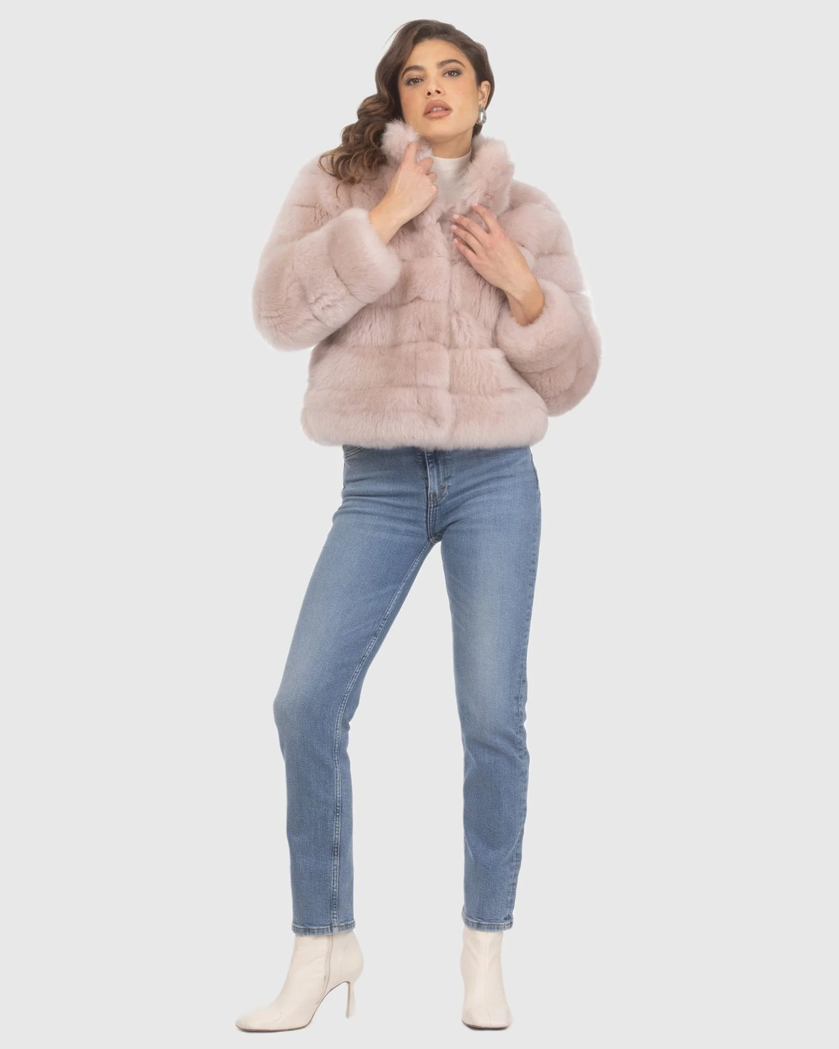 Reversible Merinillo Shearling Lamb Jacket With Cropped Sleeves - Image 16
