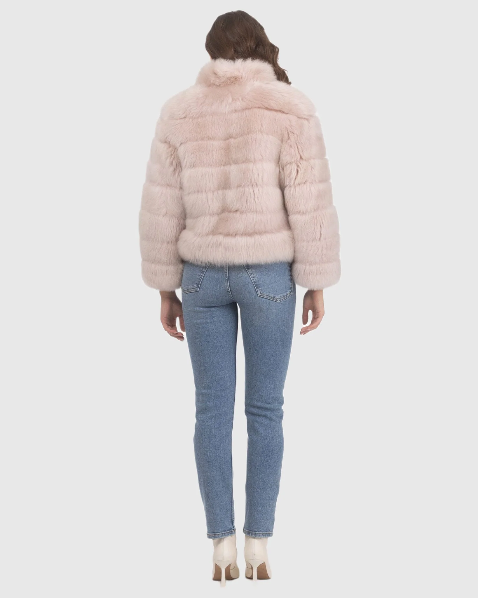 Reversible Merinillo Shearling Lamb Jacket With Cropped Sleeves - Image 19