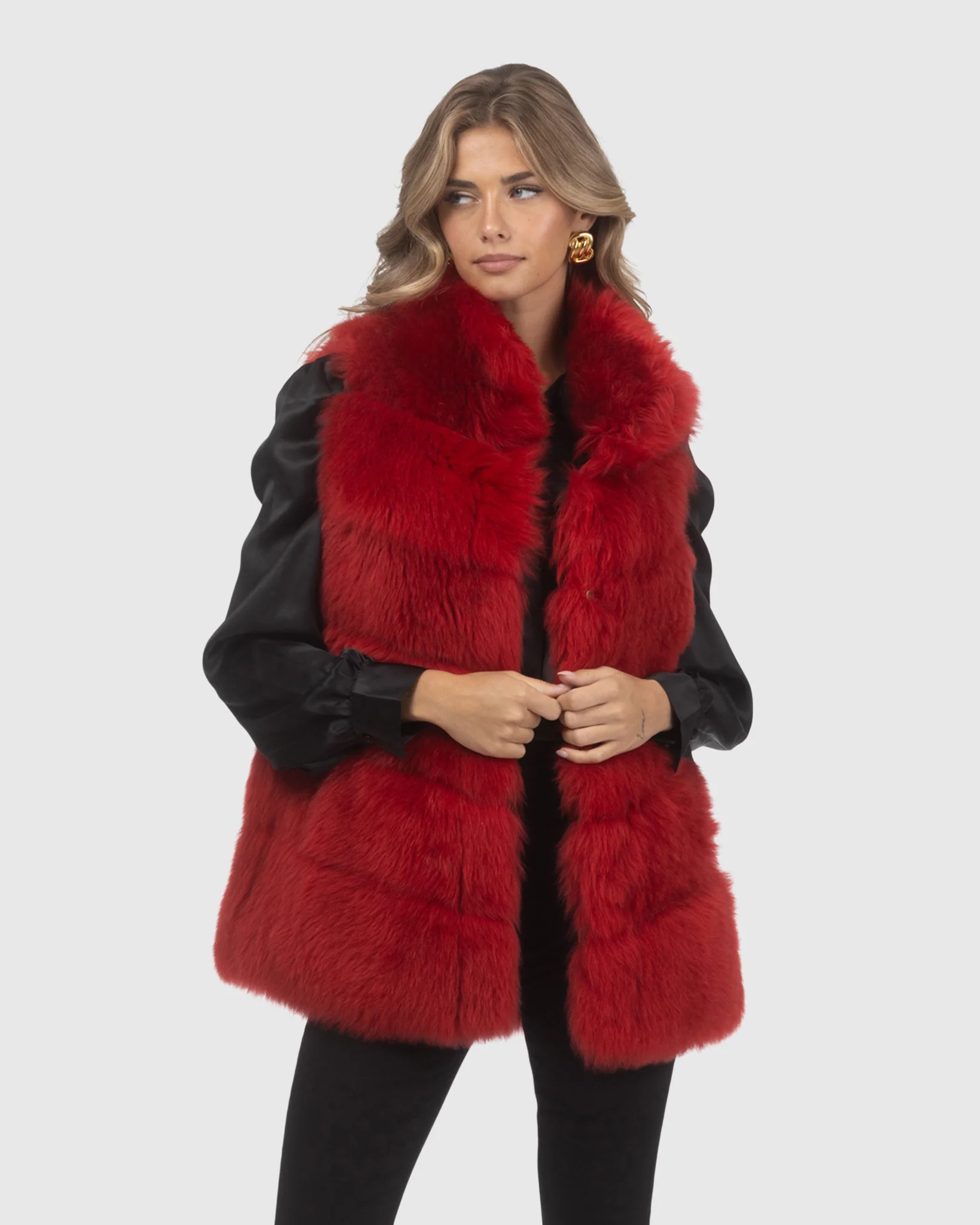 Reversible Merinillo Shearling Lamb Vest - Image 21