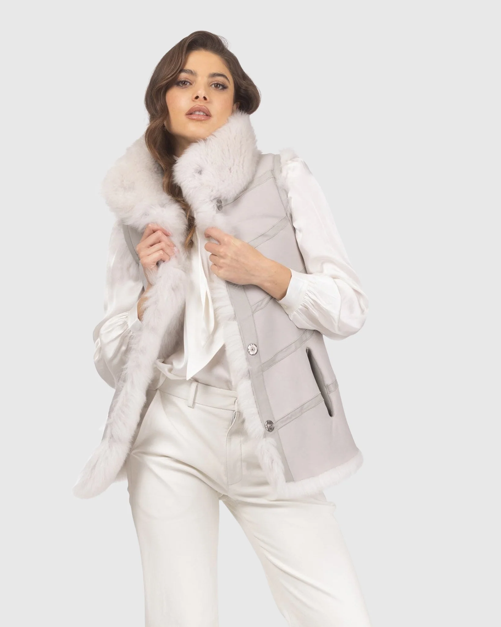 Reversible Merinillo Shearling Lamb Vest - Image 8