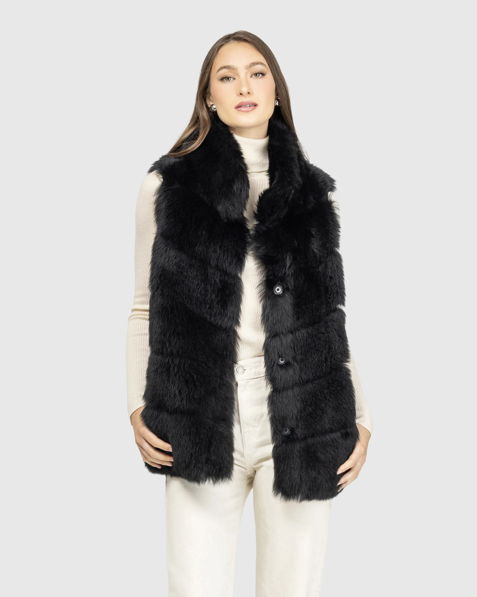 Reversible Merinillo Shearling Lamb Vest - Image 11