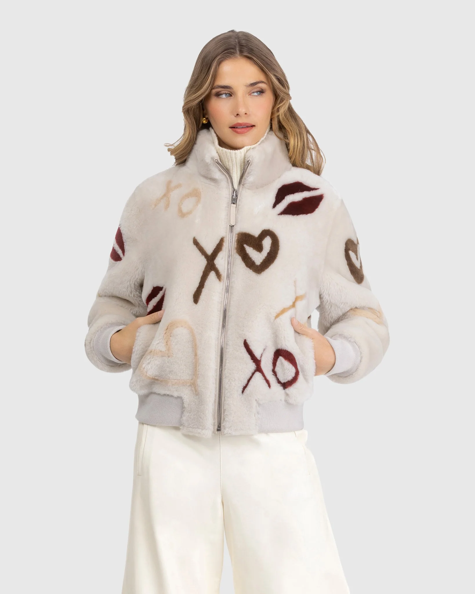 Reversible Merino Shearing Lamb Bomber Jacket - Image 10