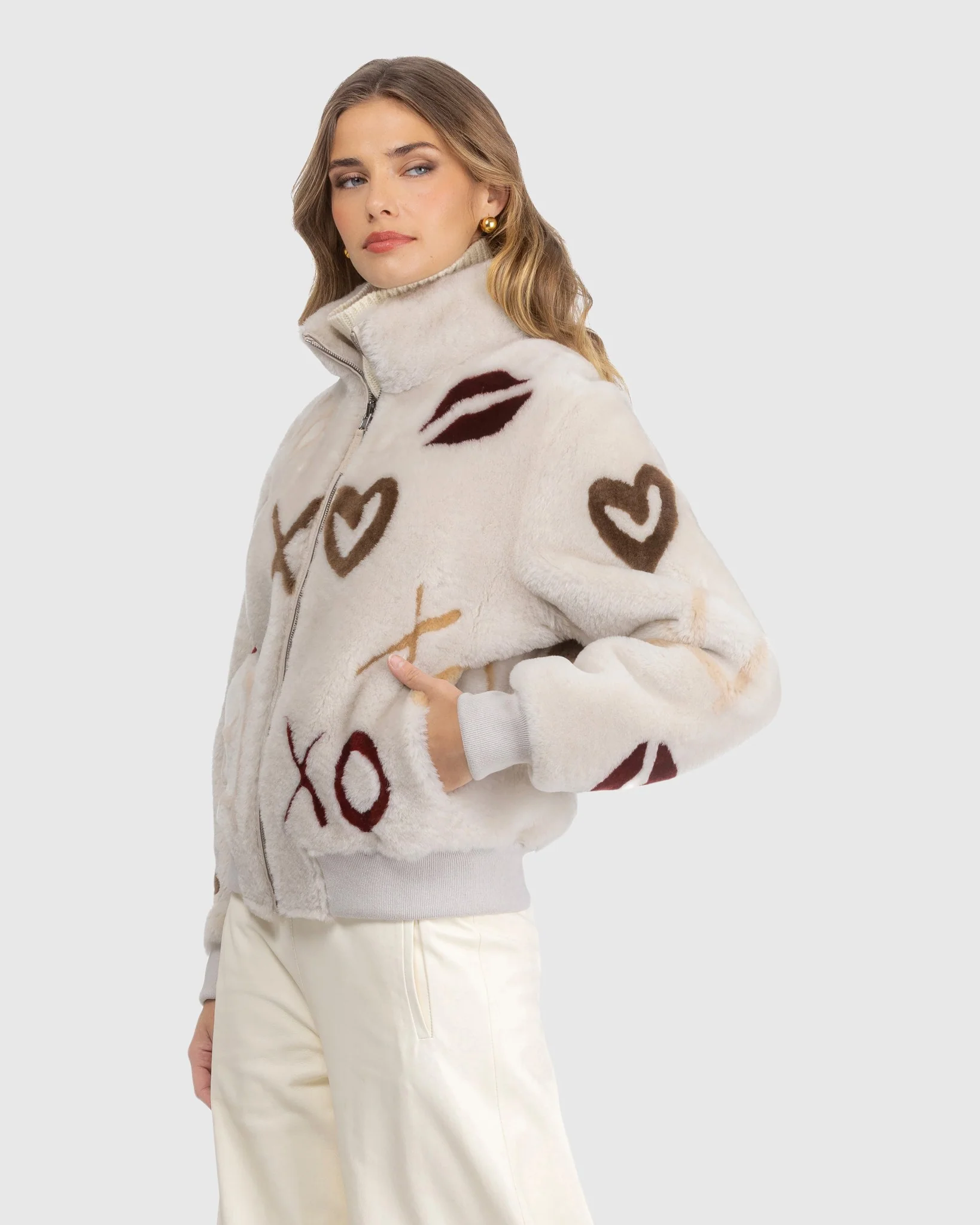 Reversible Merino Shearing Lamb Bomber Jacket - Image 12