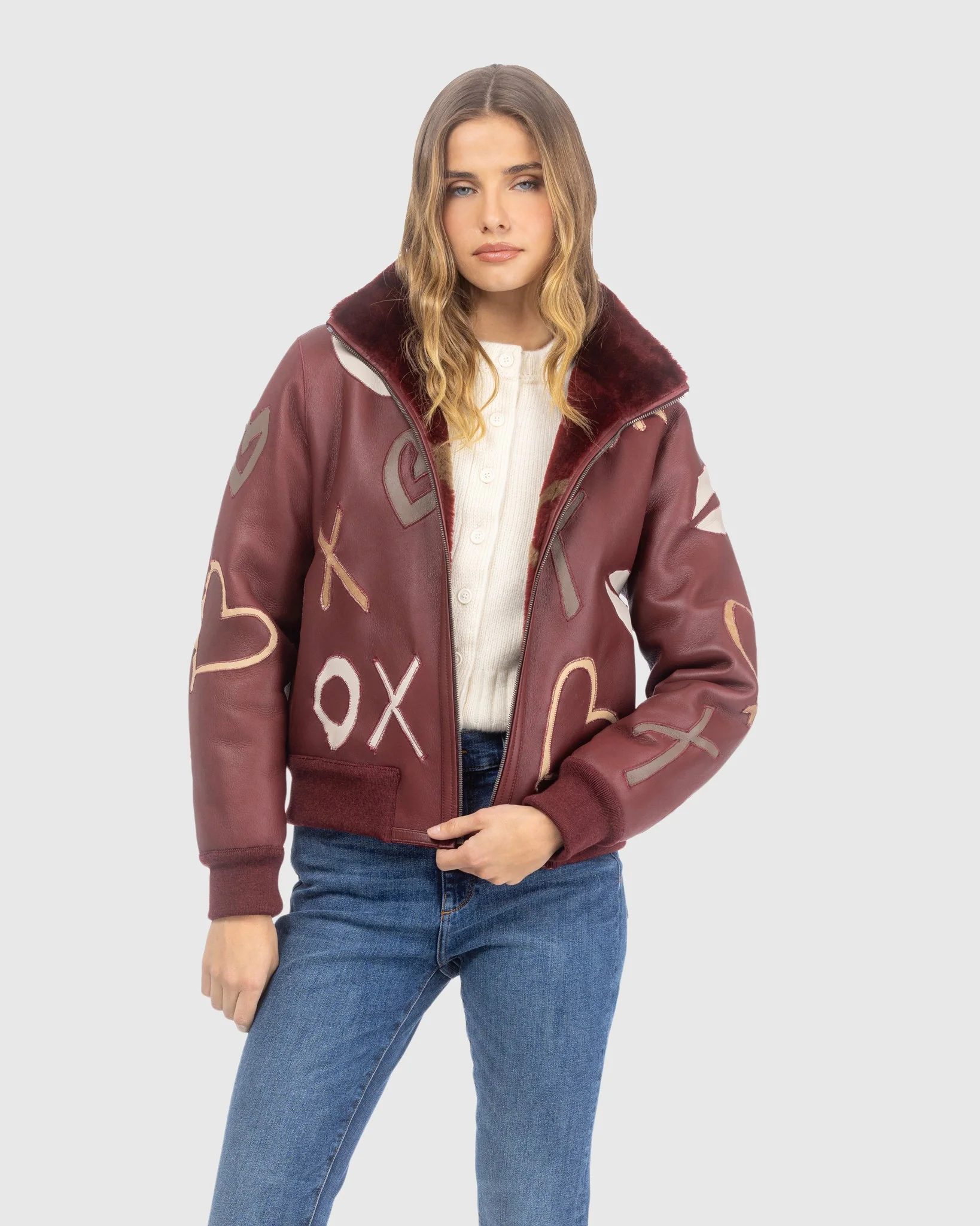 Reversible Merino Shearing Lamb Bomber Jacket - Image 7