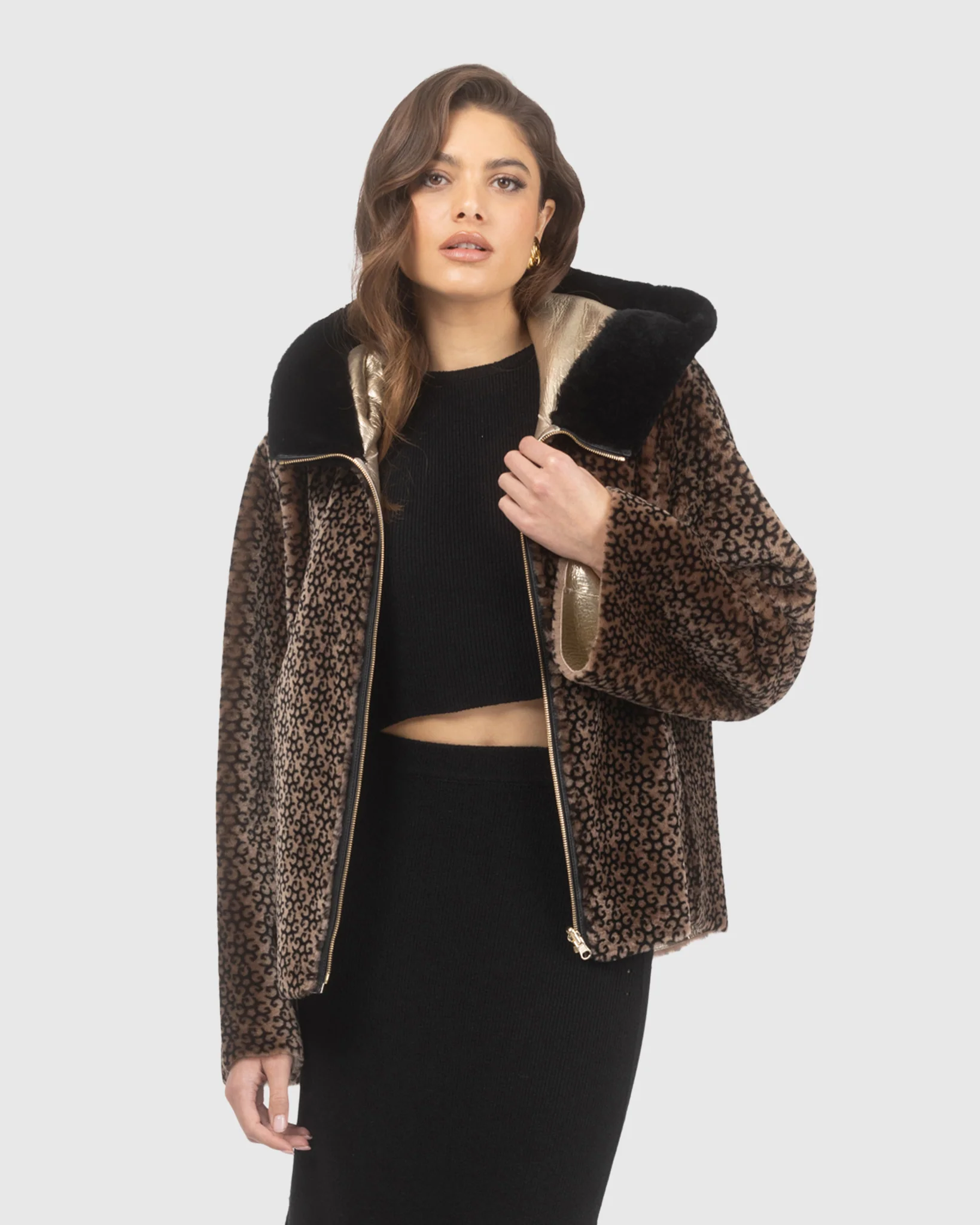 Reversible Merino Shearling Lamb Jacket - Image 2