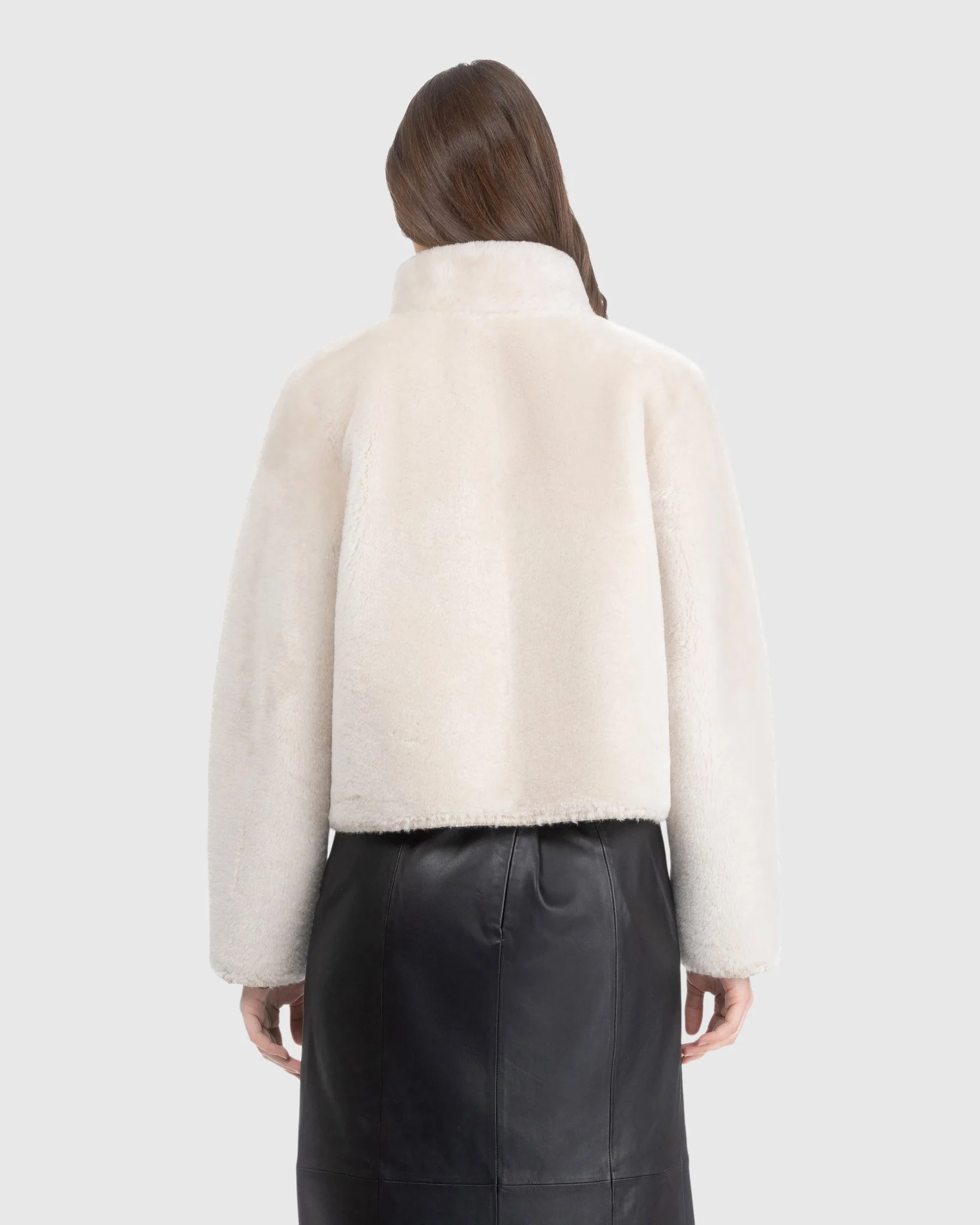 Reversible Merino Shearling Lamb Jacket With Embroidery - Image 5