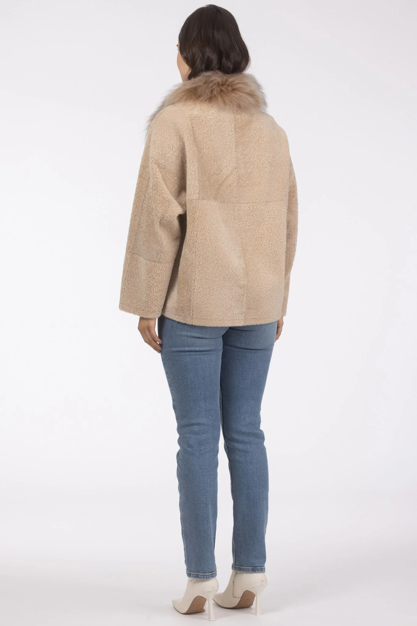 Reversible New Zealand Shearling Lamb Jacket With Select Mongolian Lamb Collar - Image 18