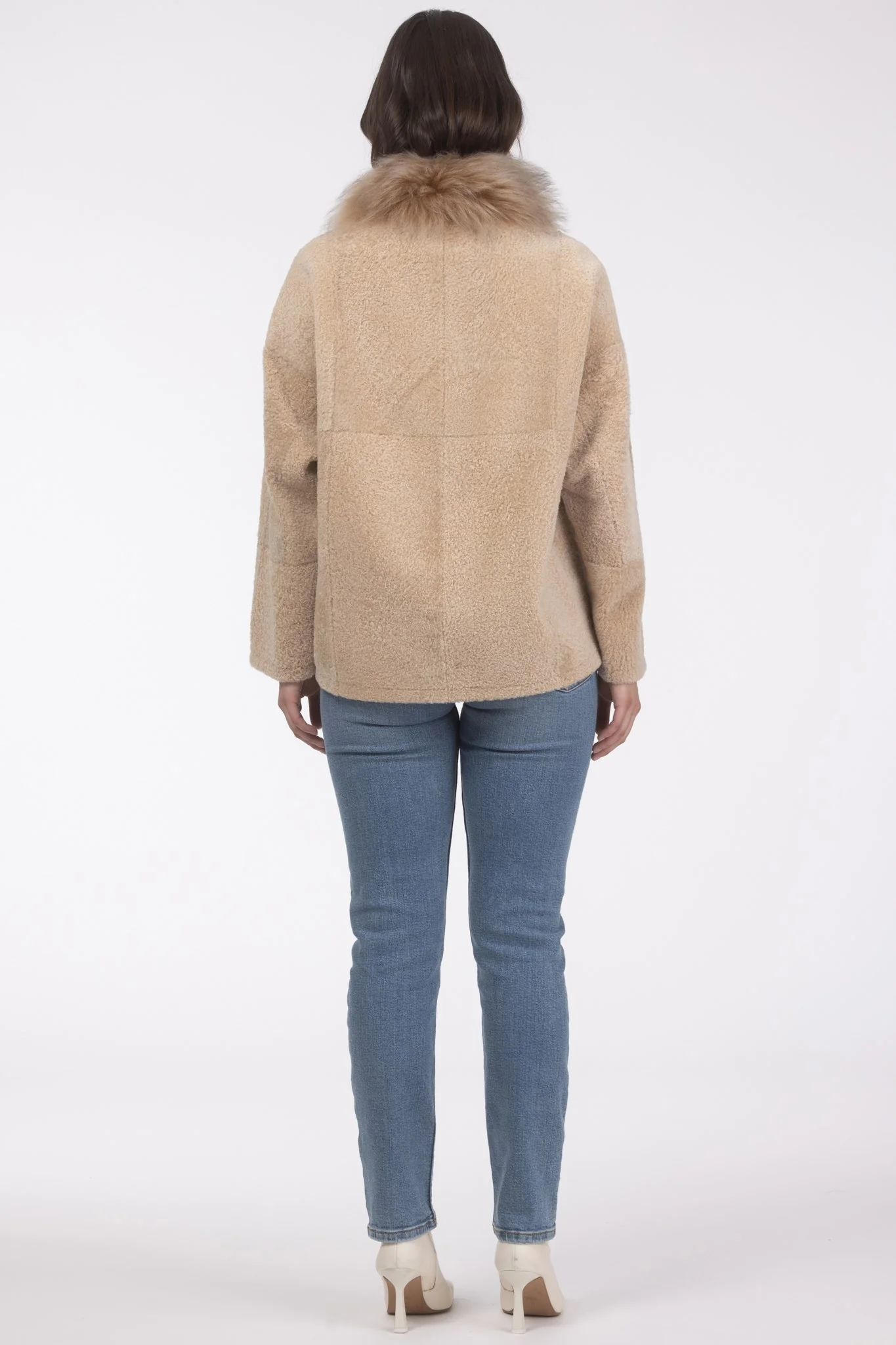 Reversible New Zealand Shearling Lamb Jacket With Select Mongolian Lamb Collar - Image 19