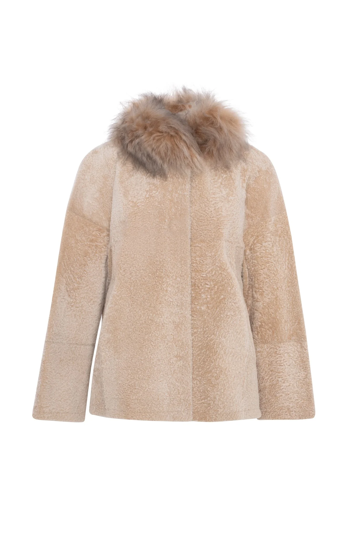 Reversible New Zealand Shearling Lamb Jacket With Select Mongolian Lamb Collar - Image 20