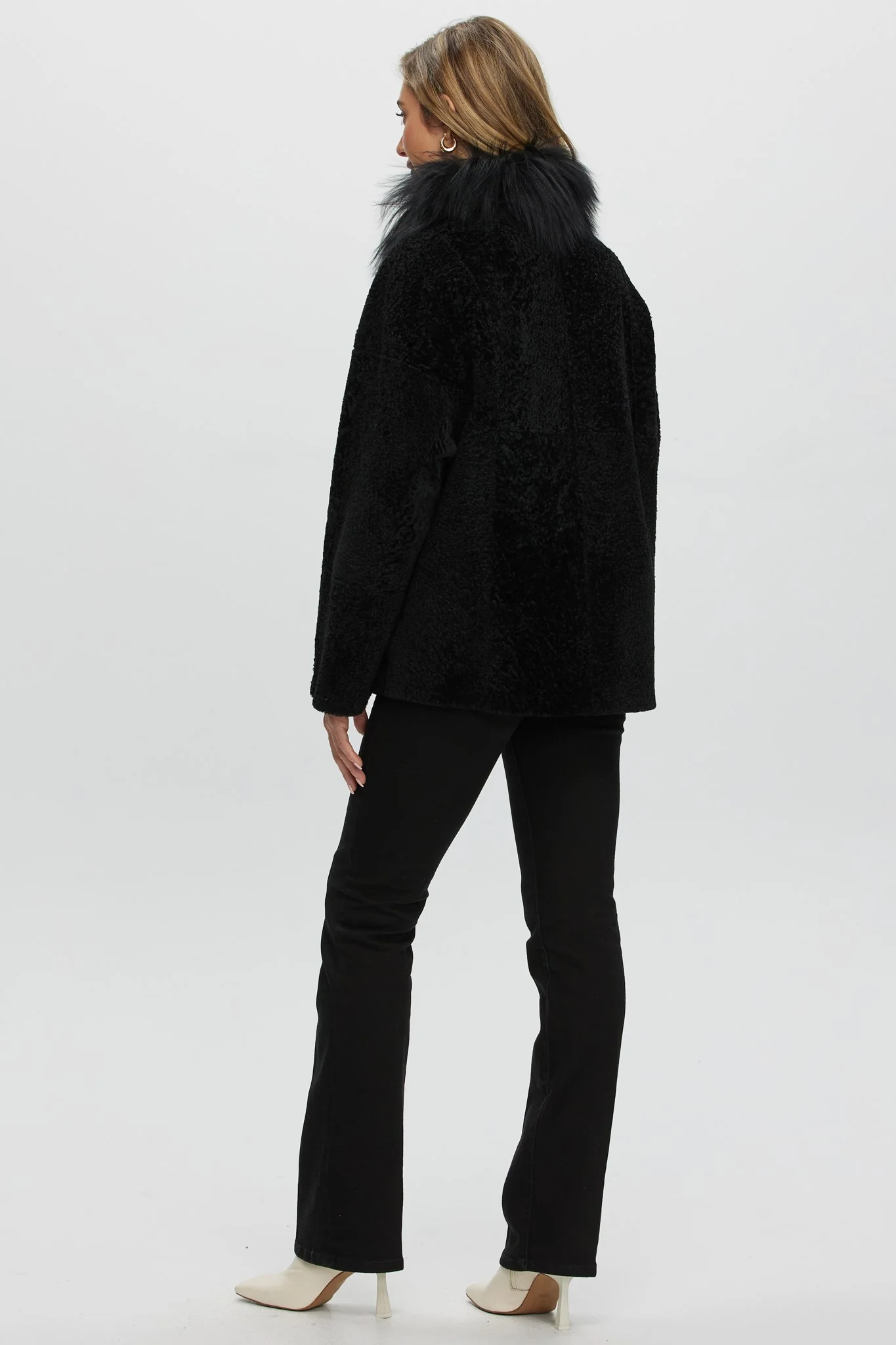 Reversible New Zealand Shearling Lamb Jacket With Select Mongolian Lamb Collar - Image 26
