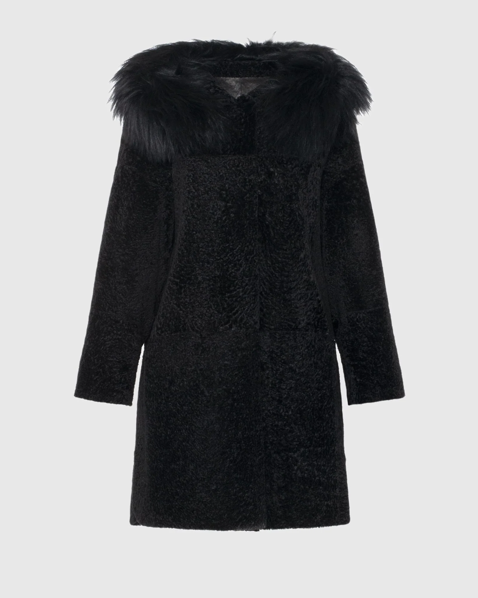 Reversible New Zealand Shearling Lamb Stroller with Select Mongolian Lamb Hood Trim - Image 9